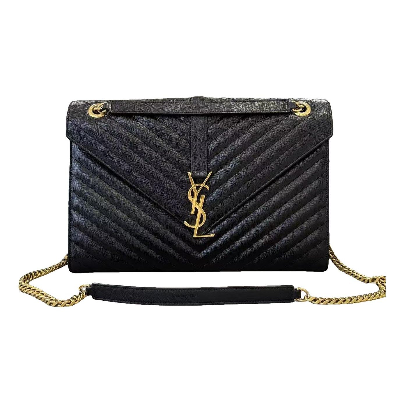 Envelope leather handbag