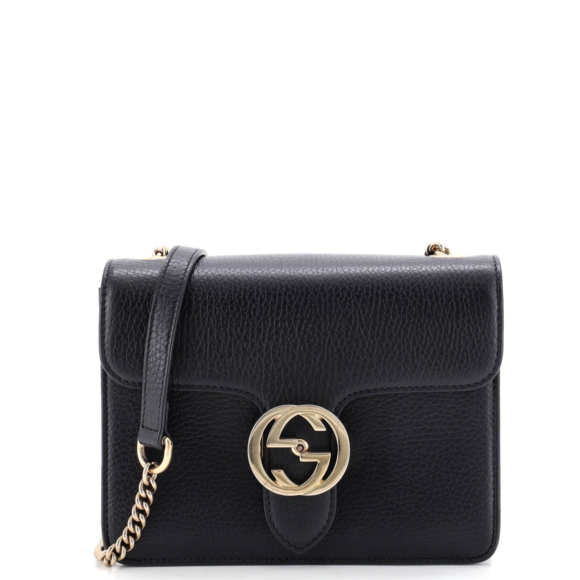Interlocking Shoulder Bag Leather Small