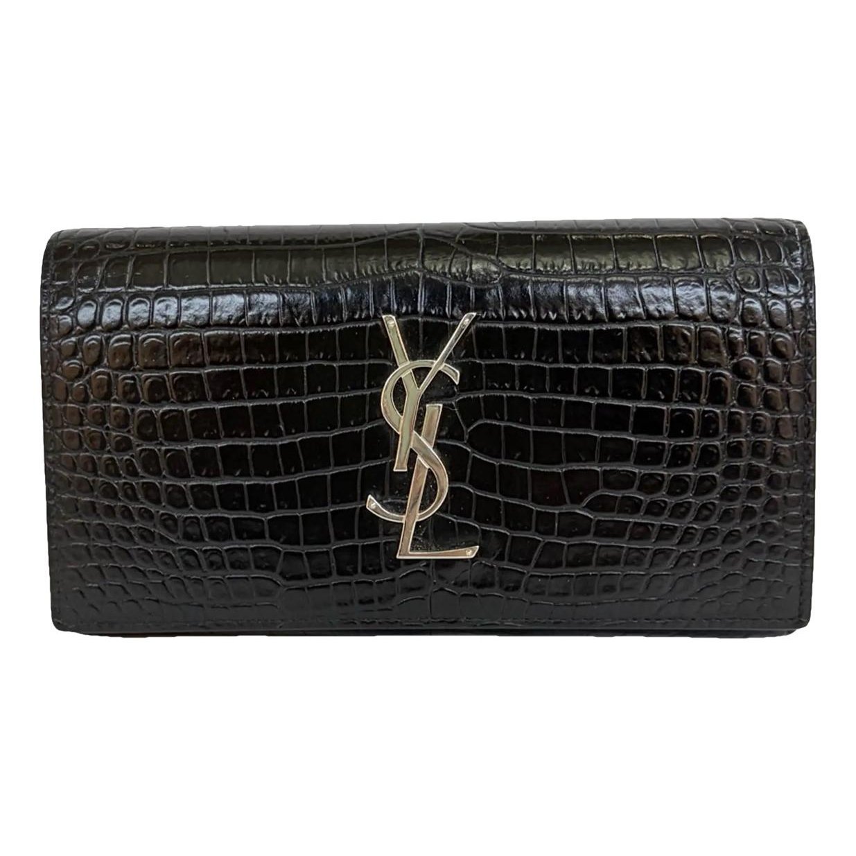 Leather clutch bag
