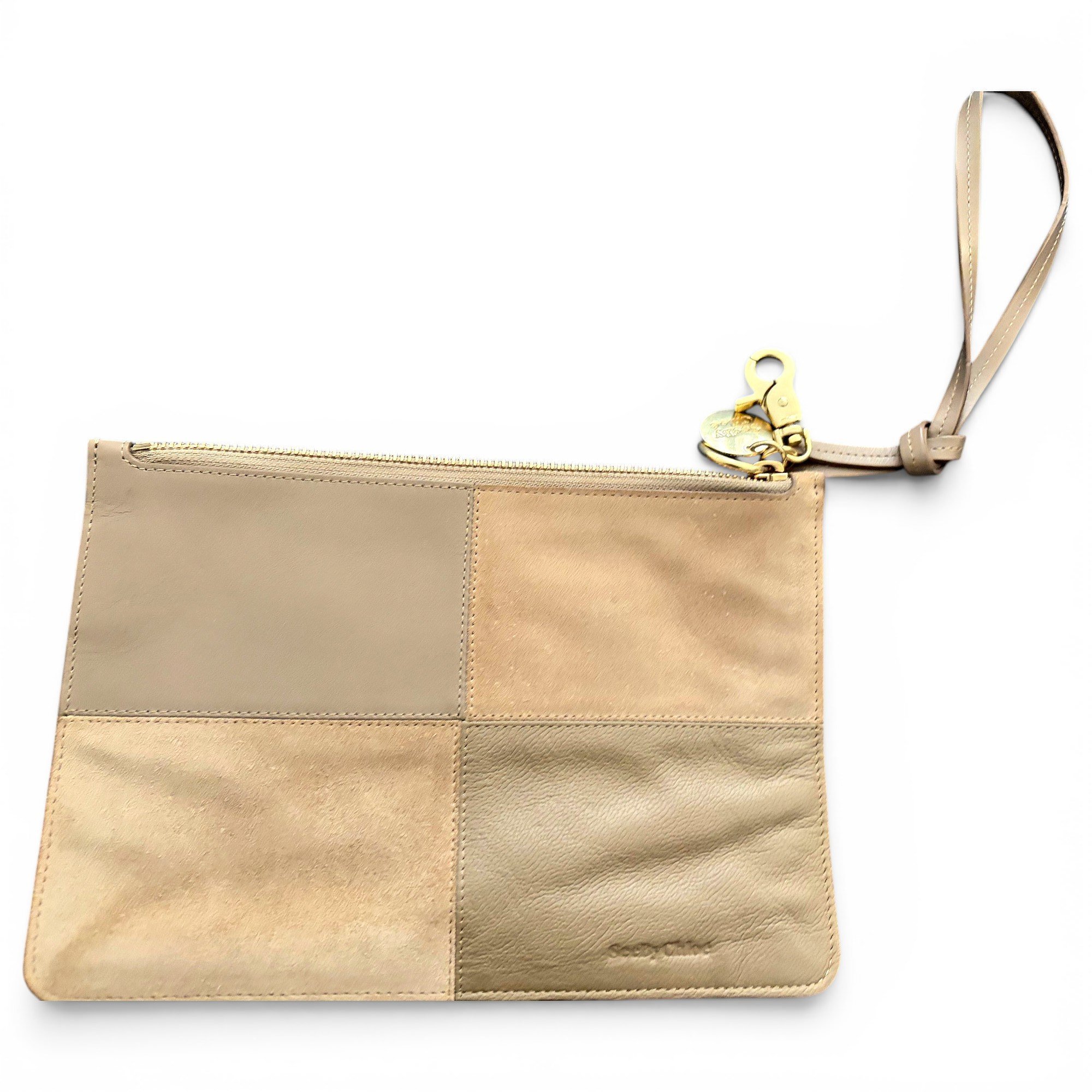 Leather clutch bag