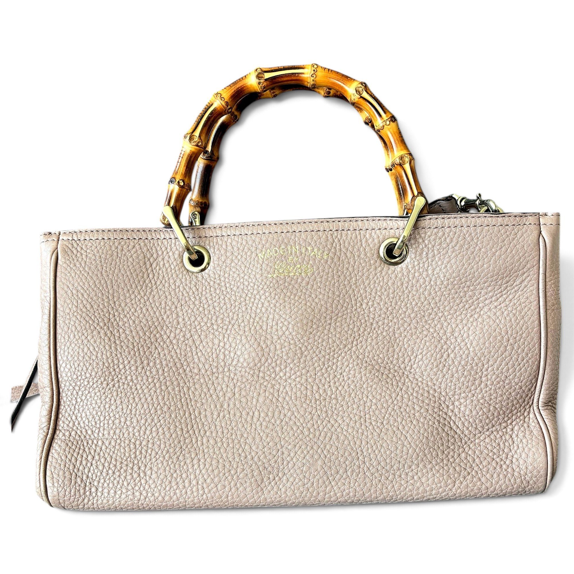 Bamboo Shopper leather tote