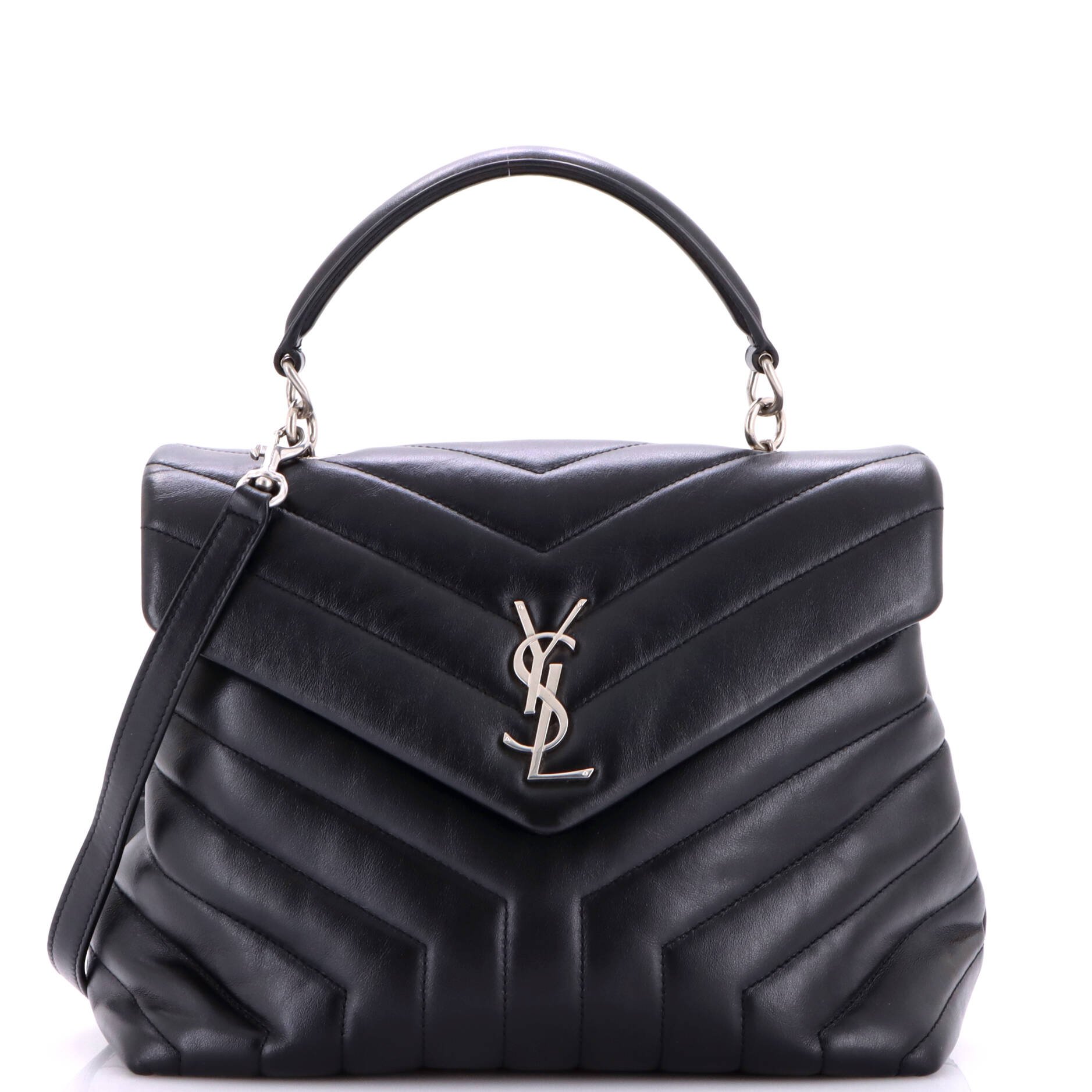 LouLou Top Handle Bag Matelasse Chevron Leather Medium