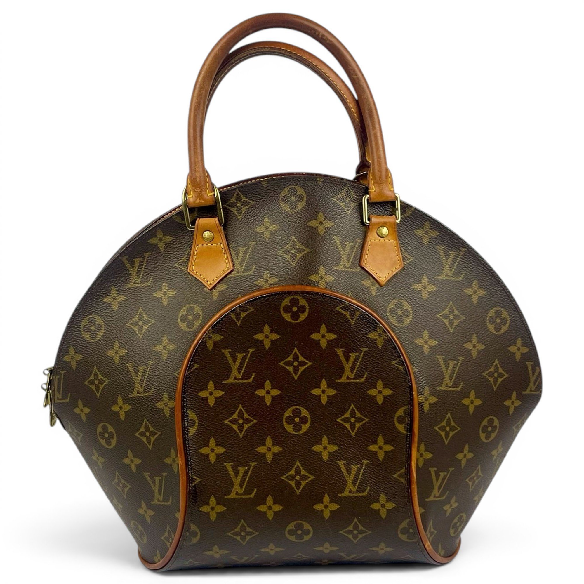 Ellipse leather handbag