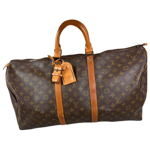 Keepall leather travel bag