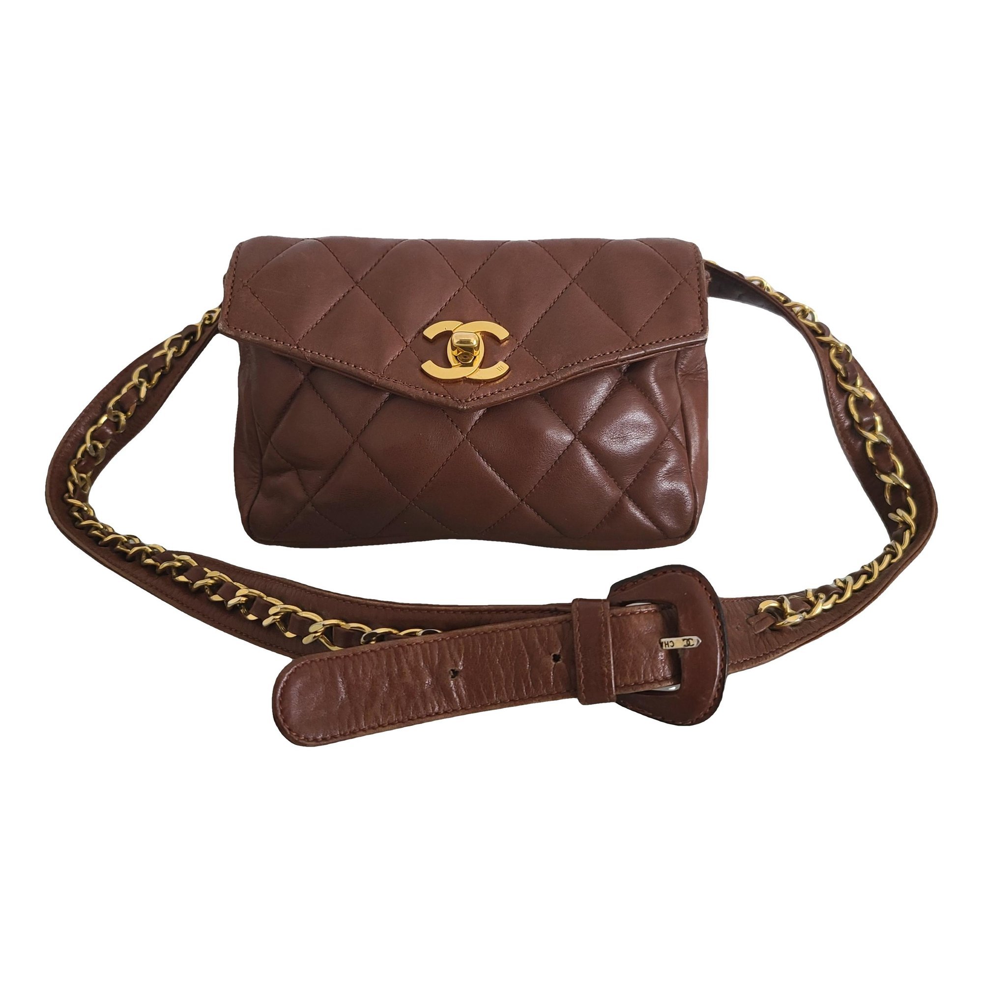 Leather clutch bag