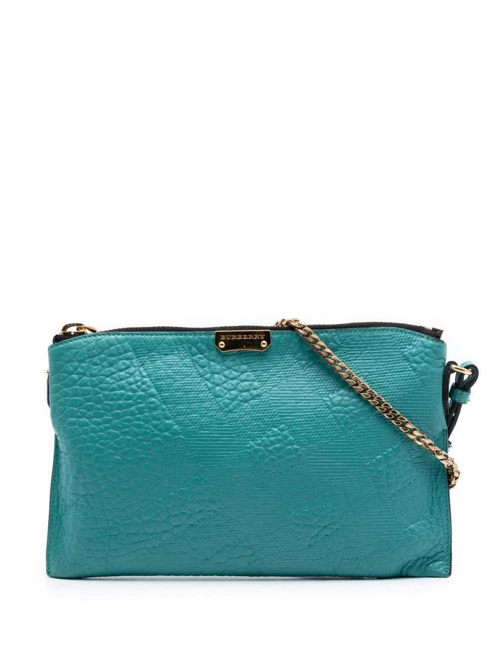 2000-2017 Grain Check Embossed Leather Peyton crossbody bag