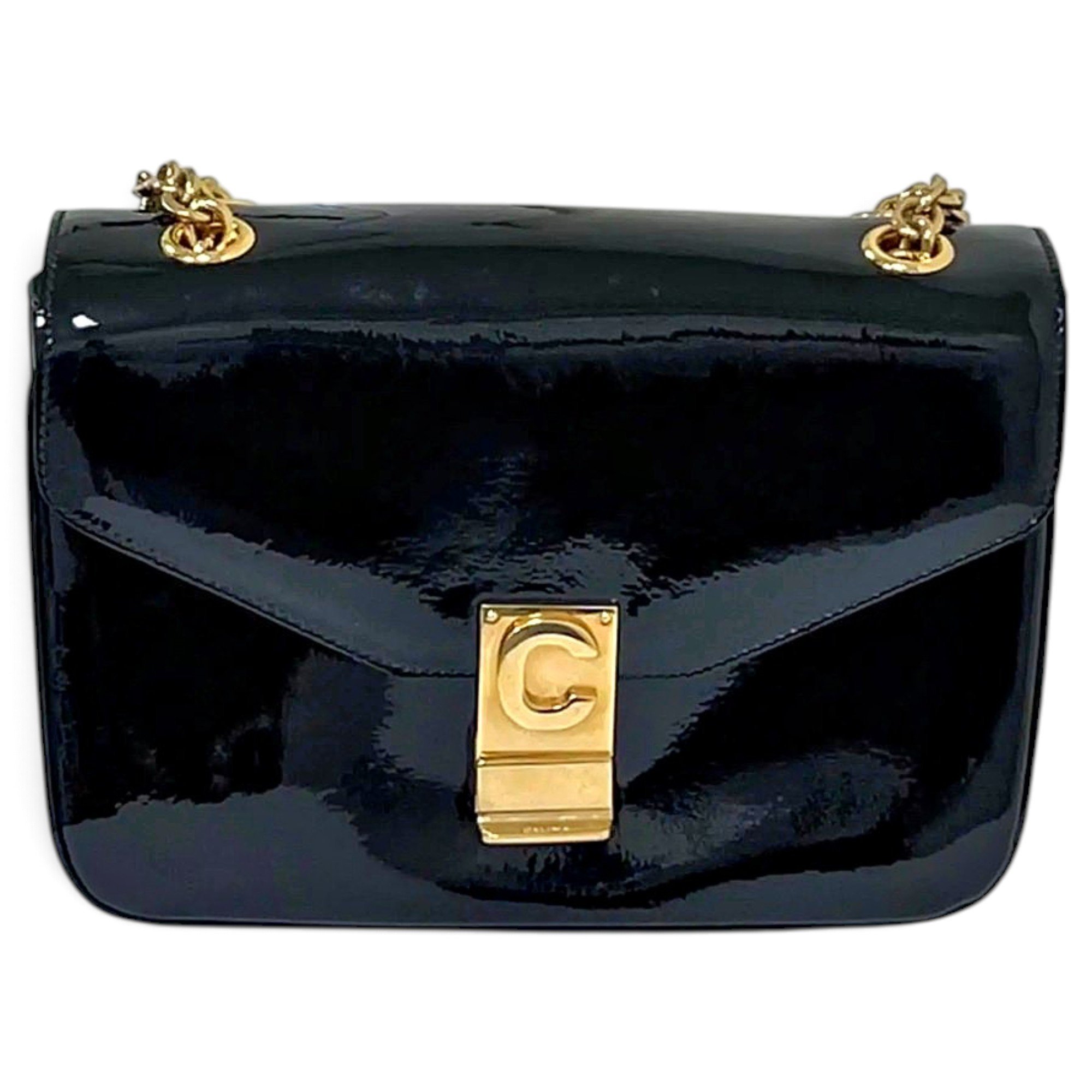 C bag patent leather crossbody bag