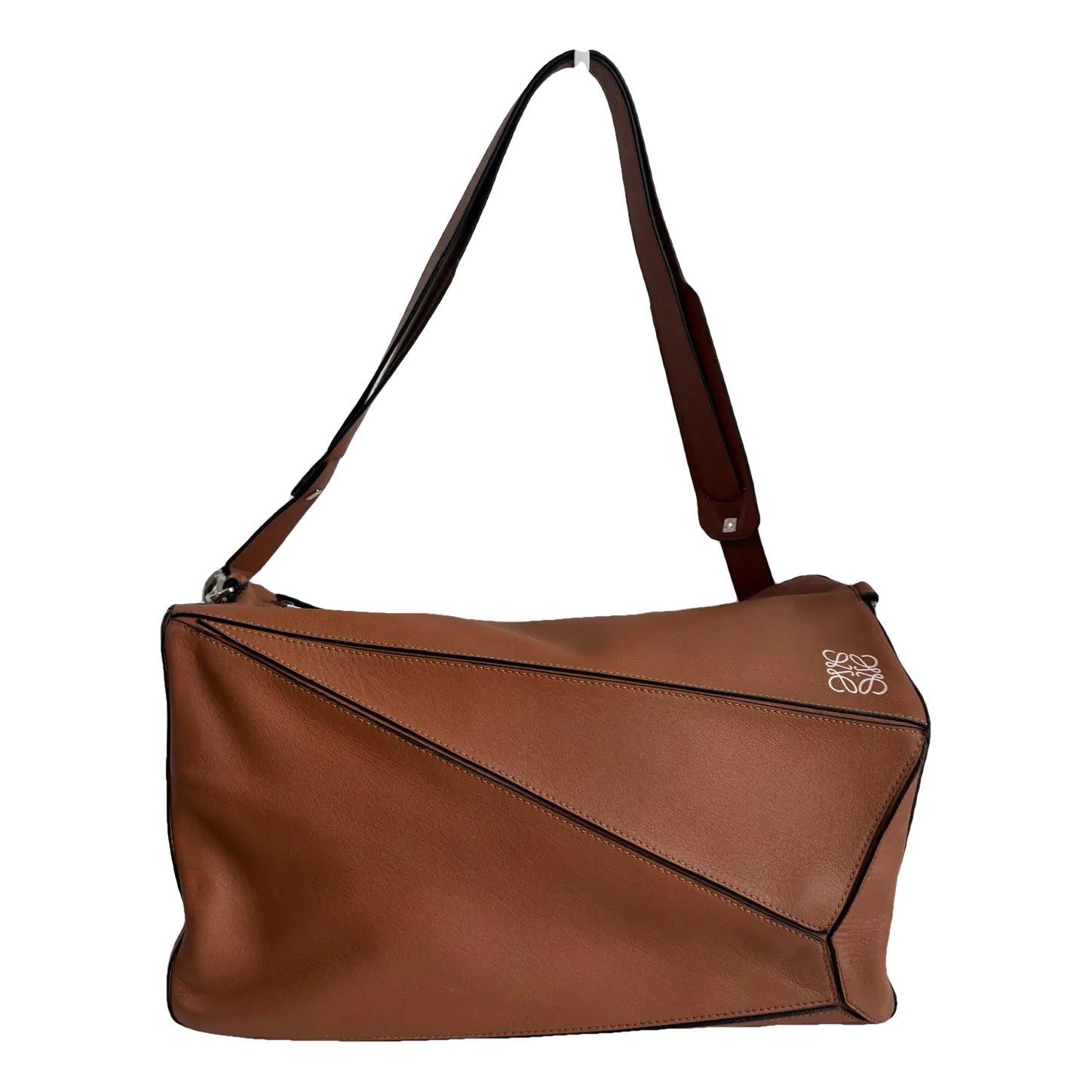 Puzzle leather handbag
