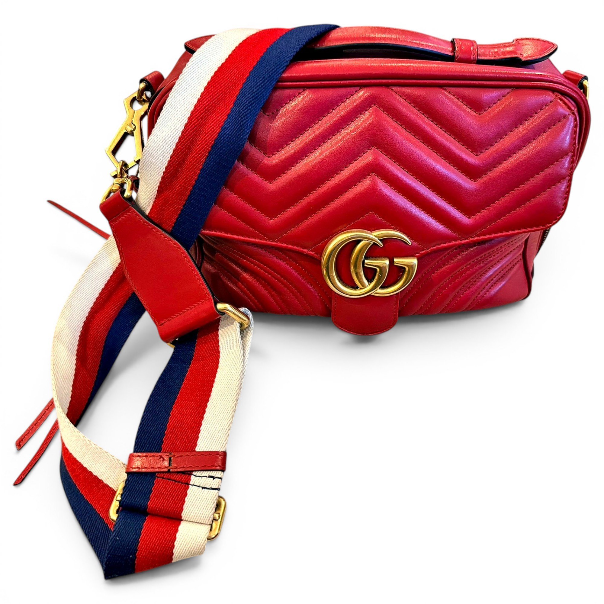 GG Marmont Flap leather handbag