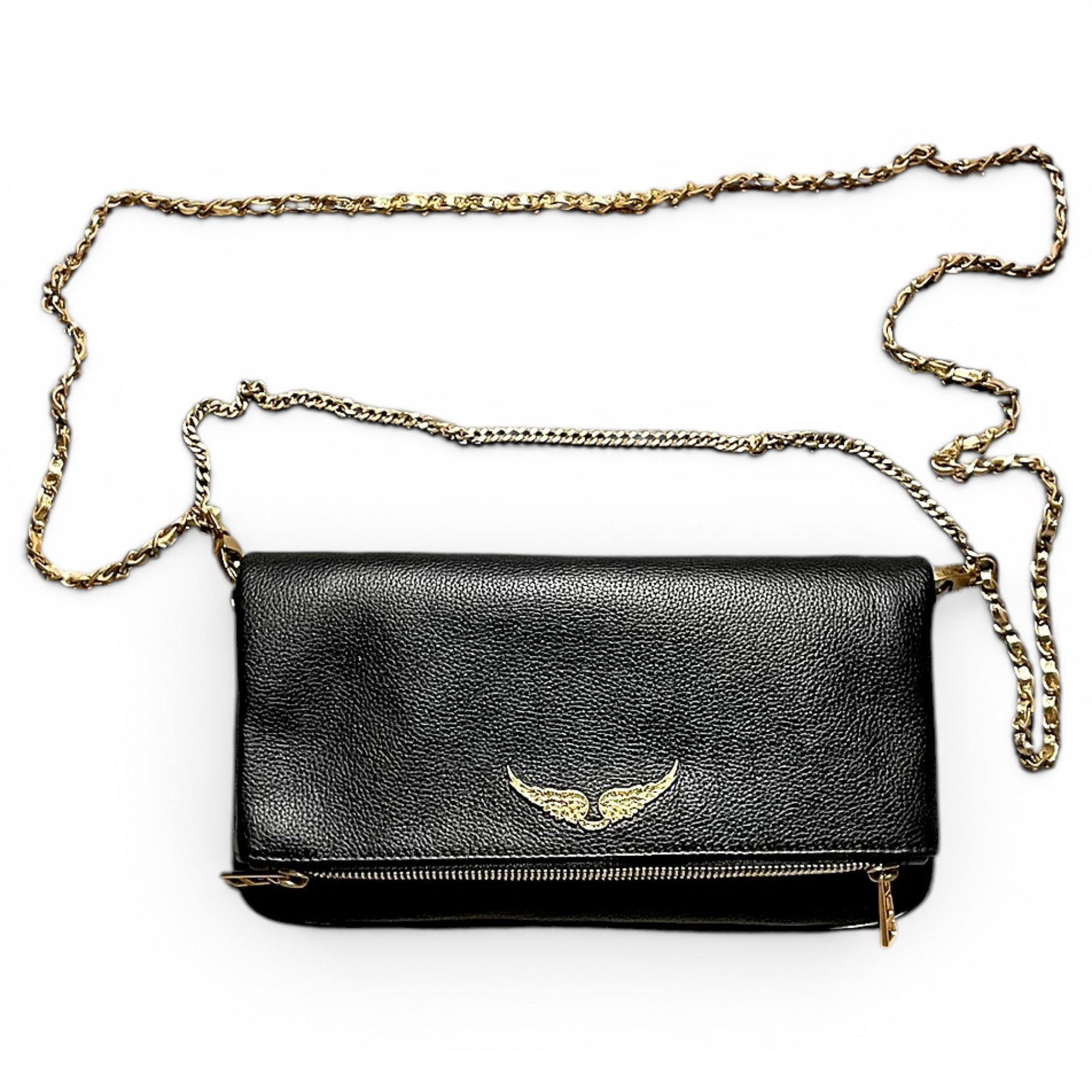 Rock leather clutch bag