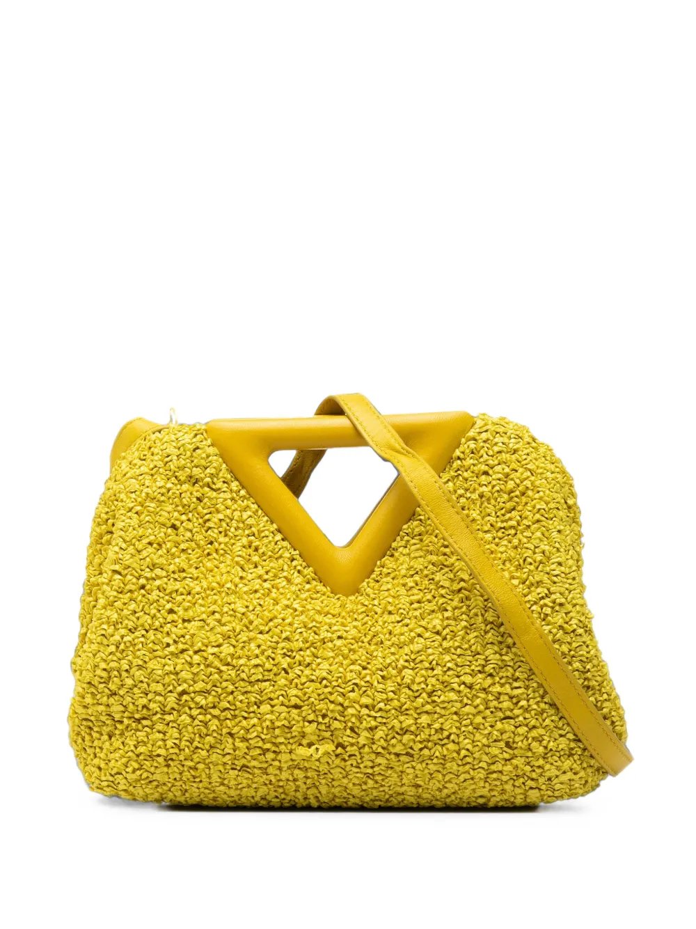 Bottega Veneta 2012-2026 Small Boucle Curly Raffia The Point Triangle satchel