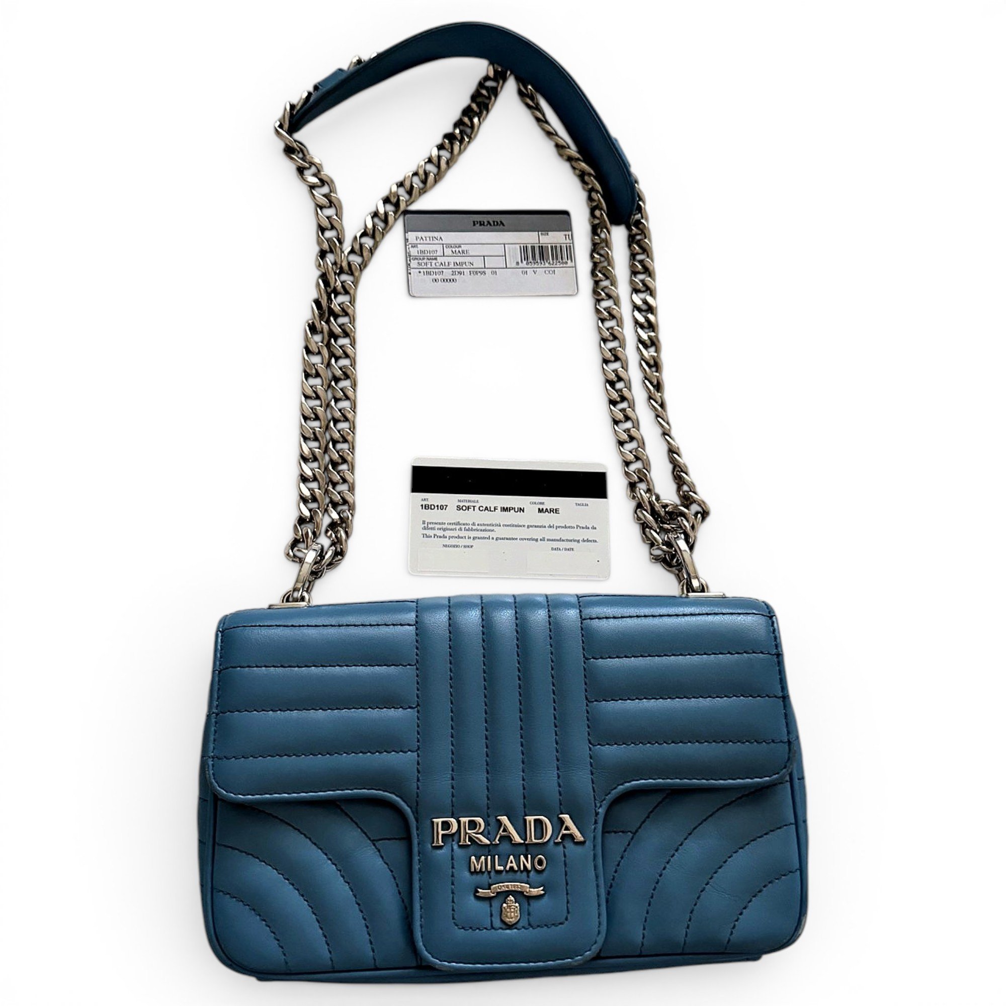 Diagramme leather handbag
