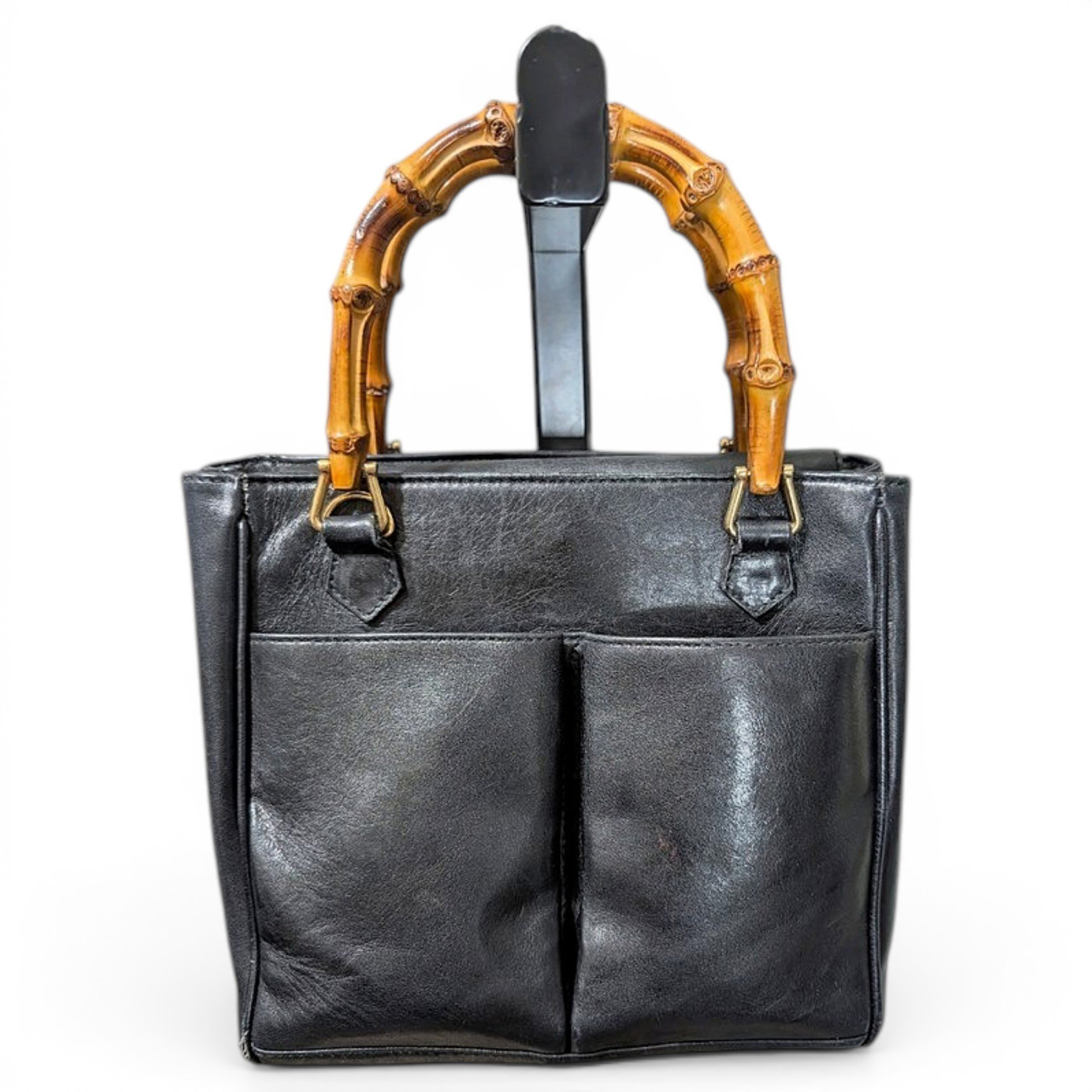 Bamboo leather handbag