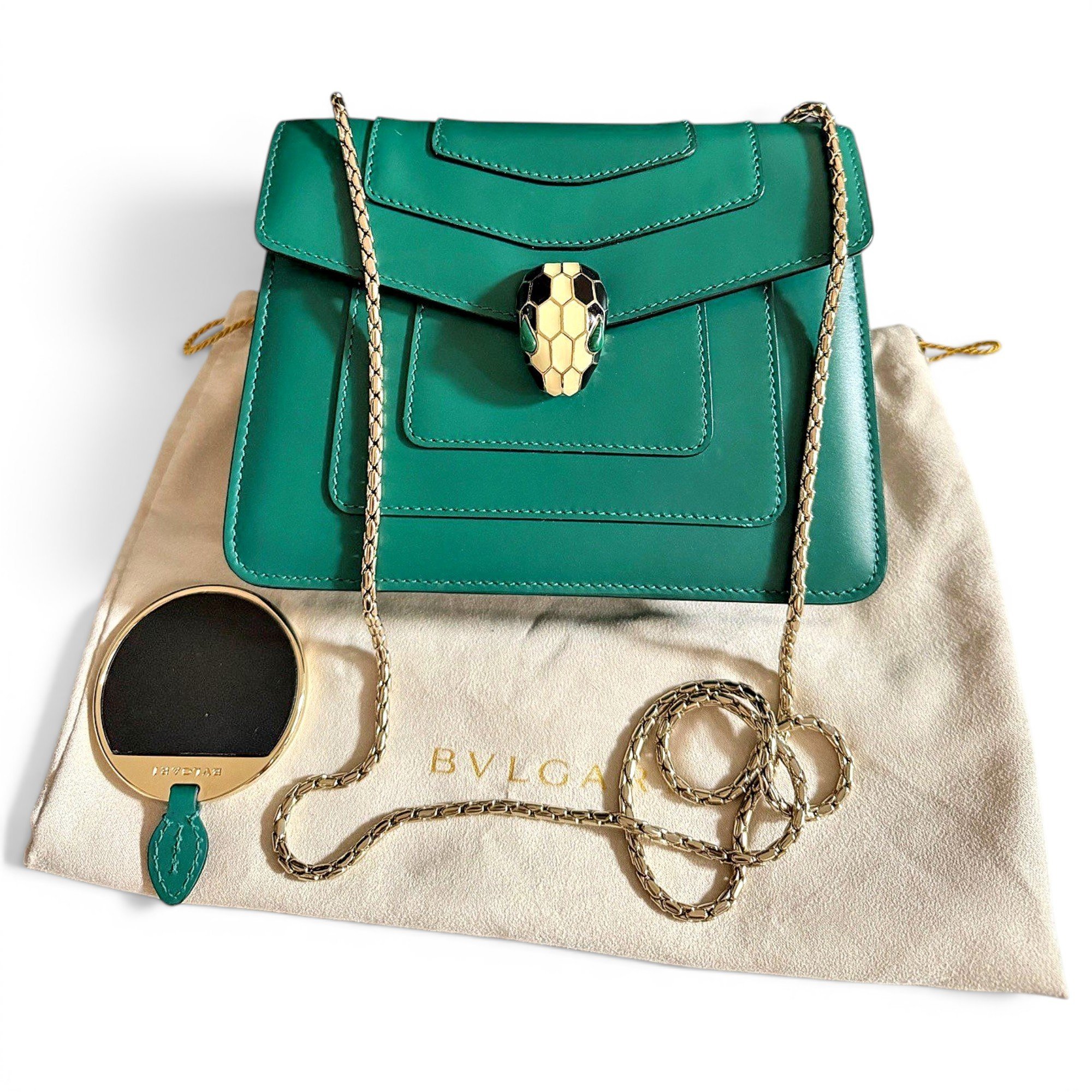 Serpenti leather handbag