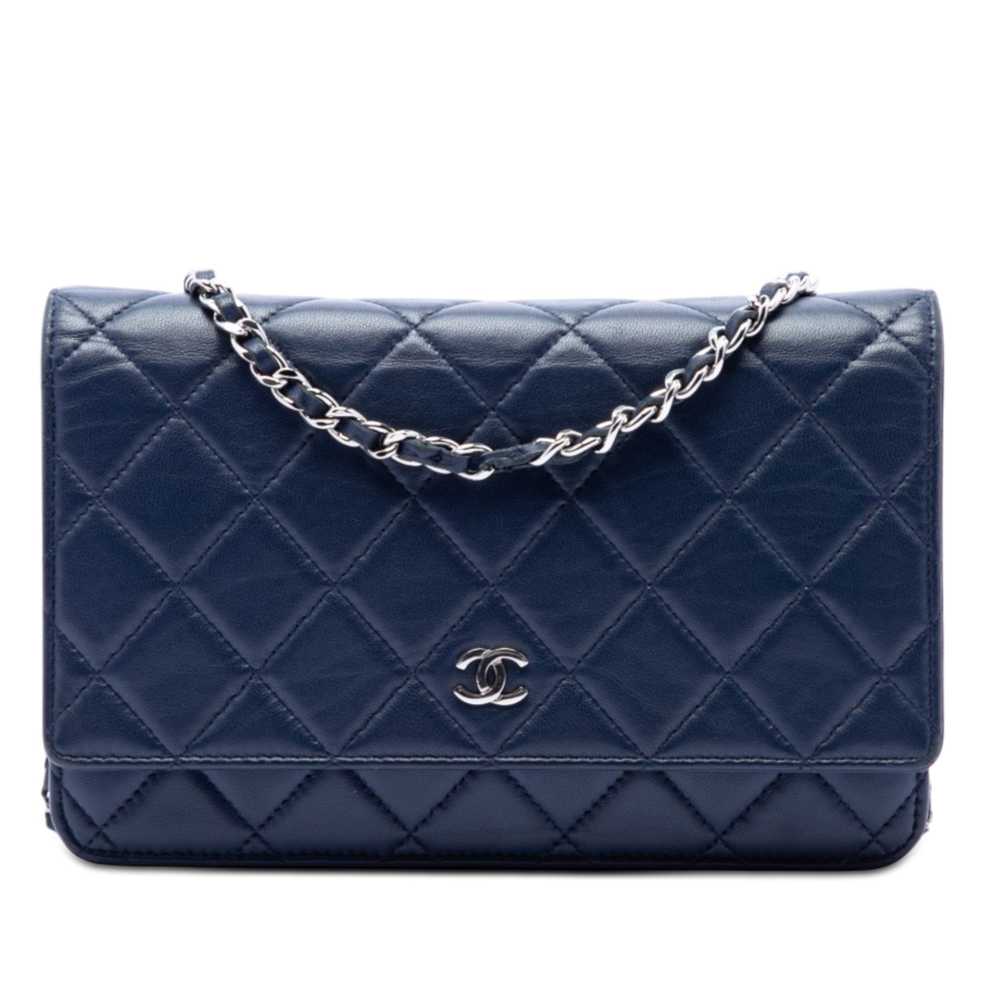 Wallet On Chain leather handbag