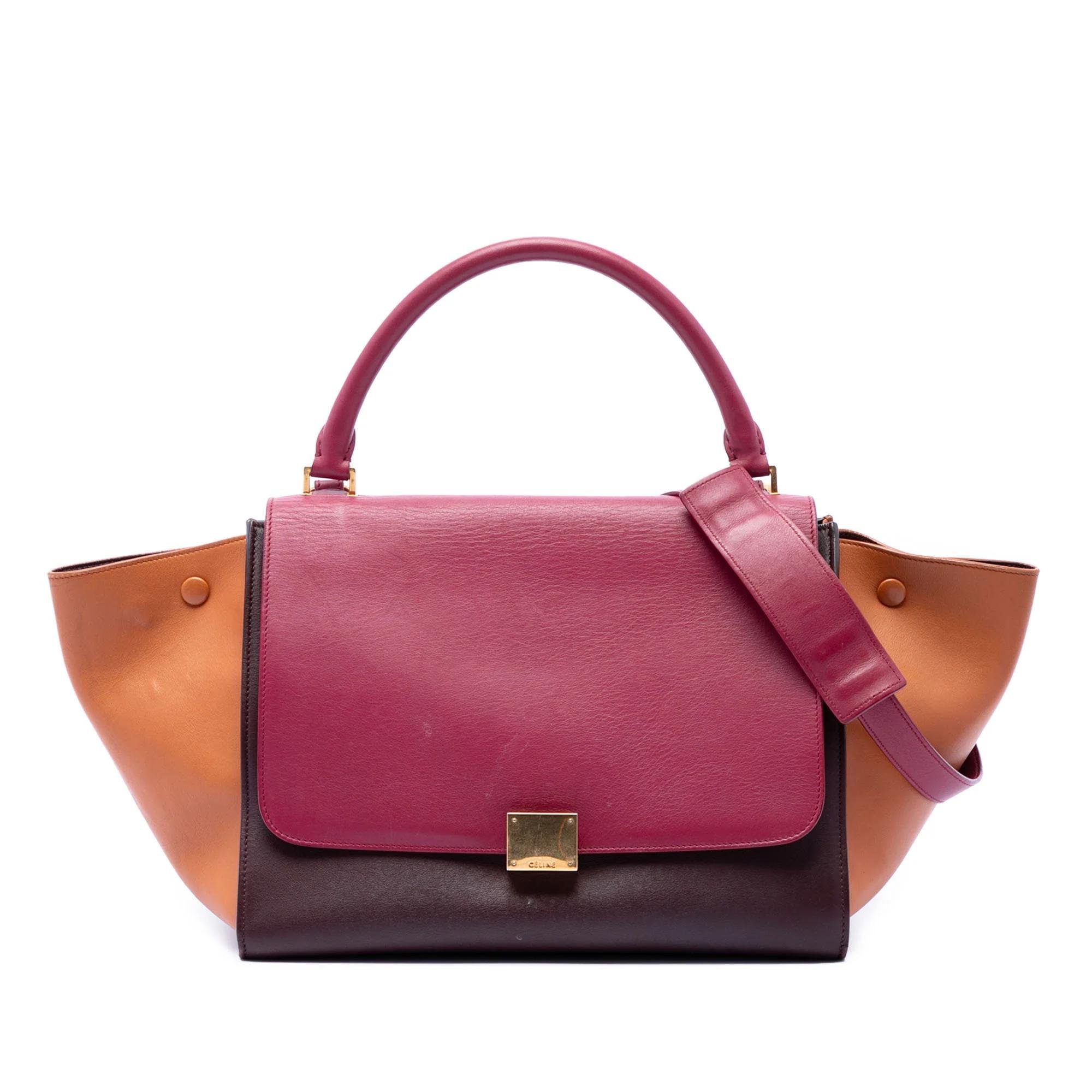 Trapèze leather satchel