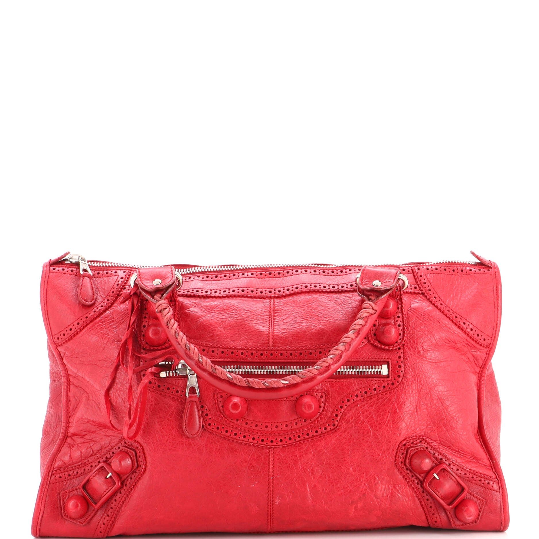Balenciaga Work Covered Giant Brogues Bag Leather