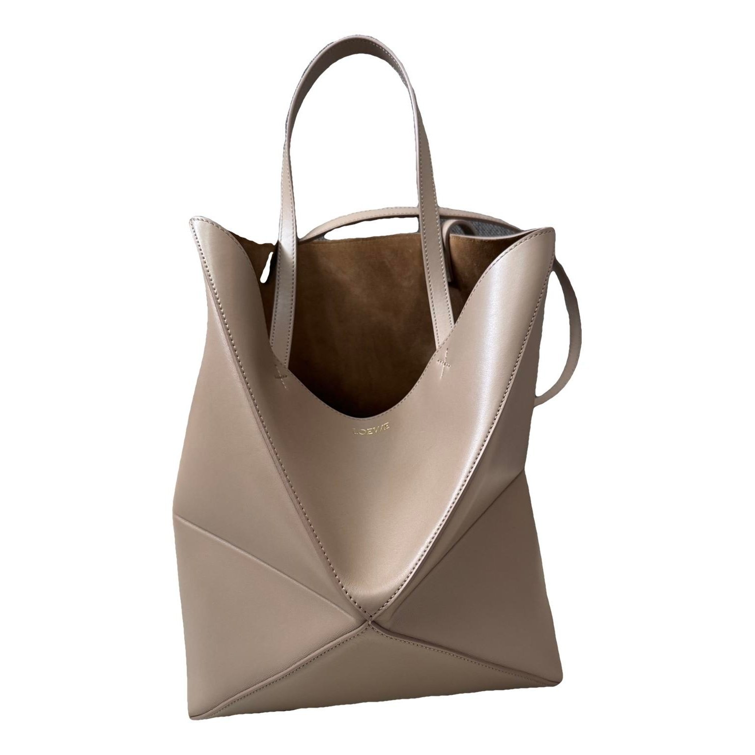 Puzzle Fold pony-style calfskin tote