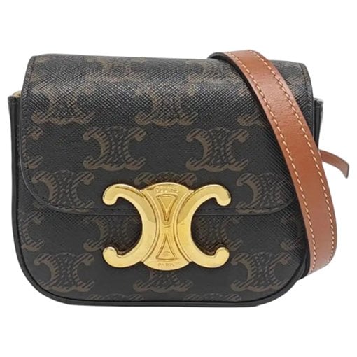 Triomphe leather mini bag