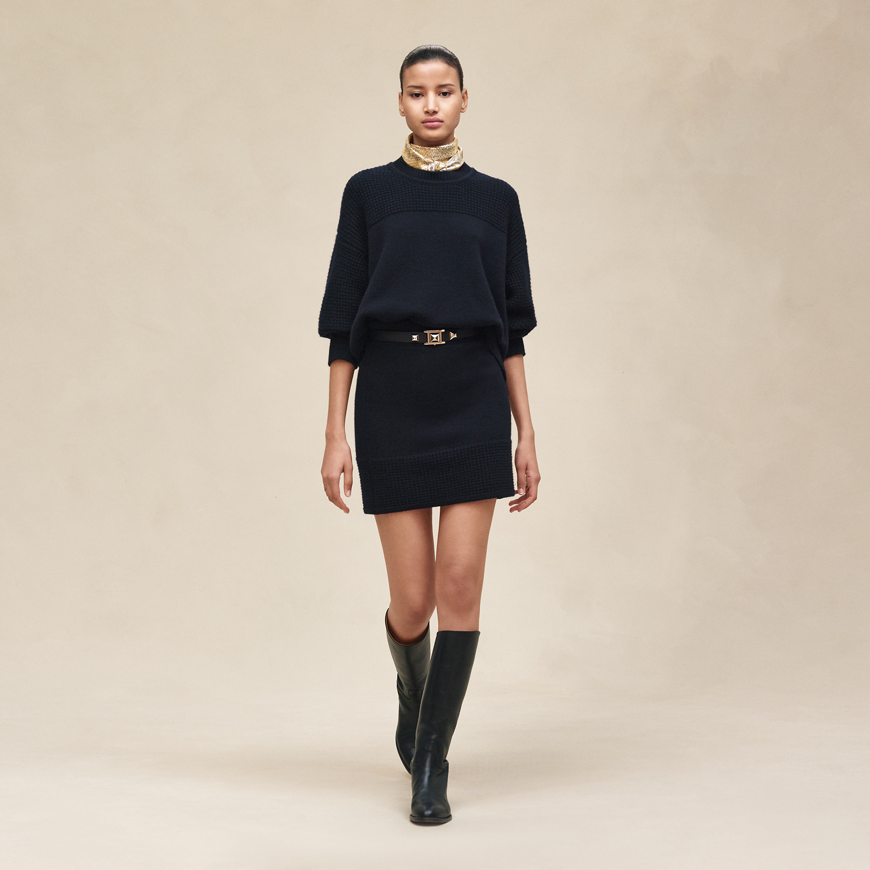 Cashmere short skirt