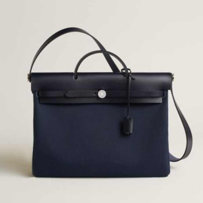 NEW HERMES◆HERBAG ZIP 39 BLACK & BLUE BRIGHTON◆ NEW HERMES◇HERBAG ZIP 39 BLACK & BLUE BRIGHTON◇