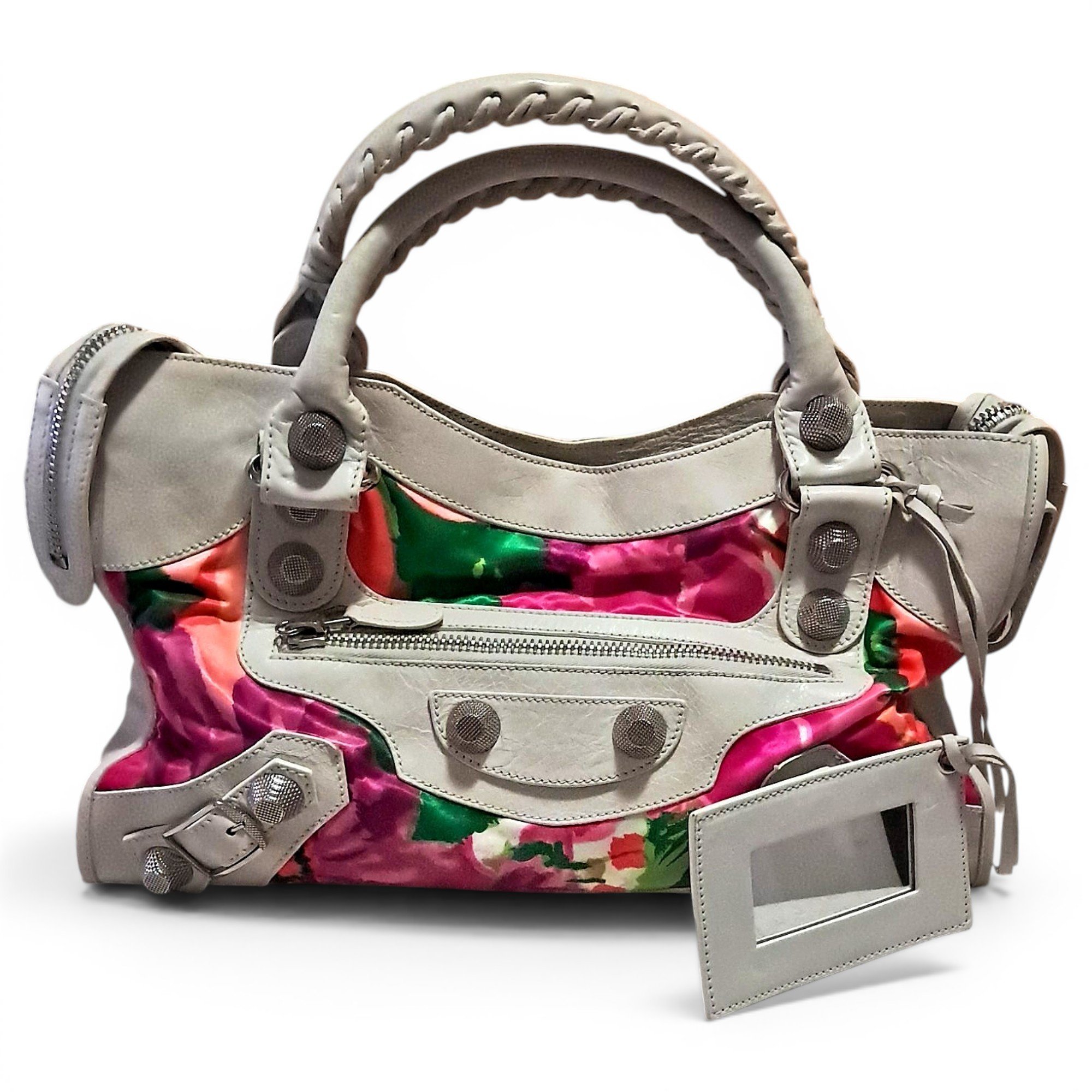 City leather handbag
