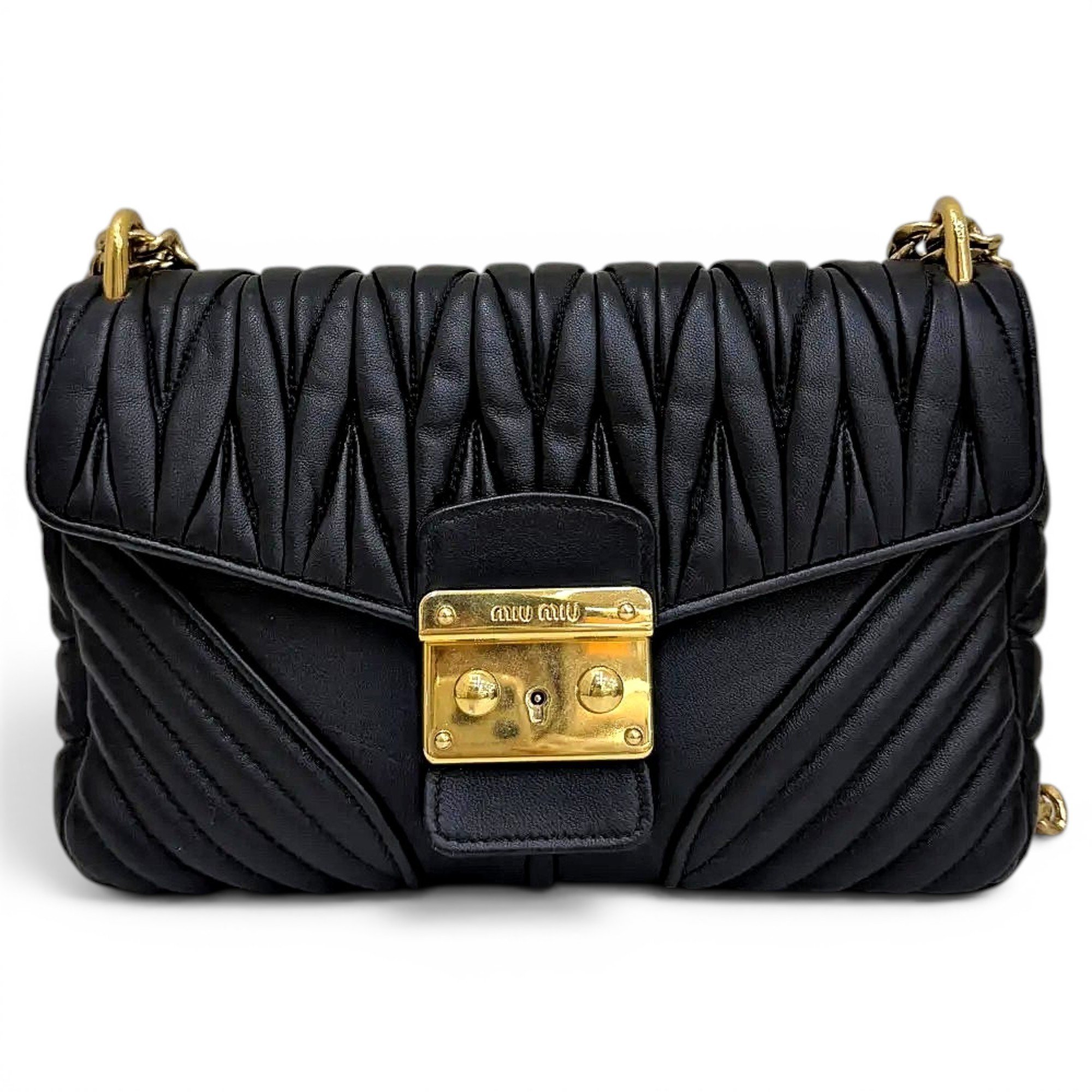 Miu Confidential leather crossbody bag