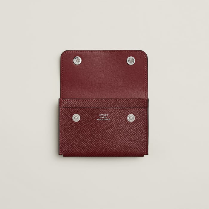 Rouge H Hermèsnap II Card Holder