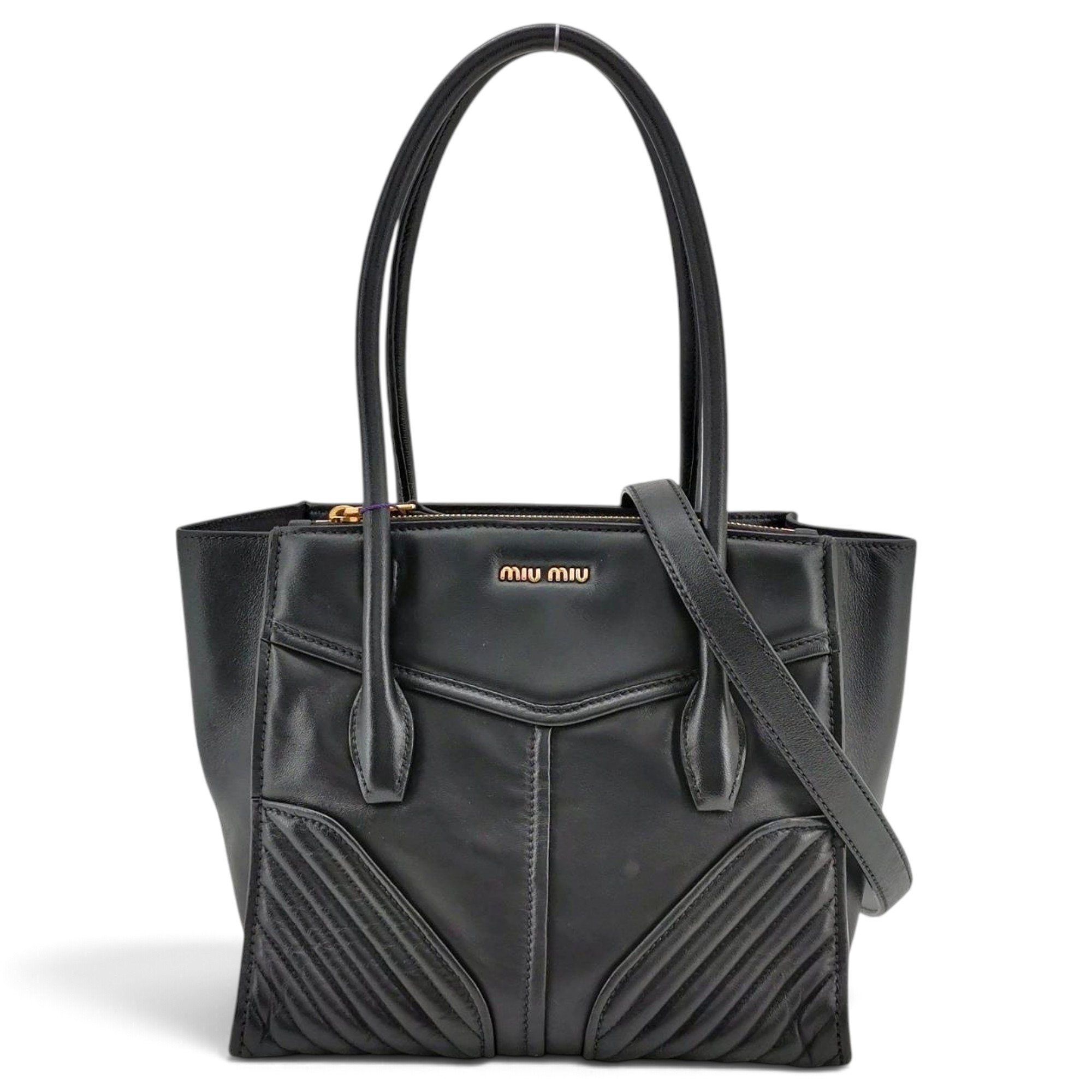Miu Miu Miu Logo leather handbag