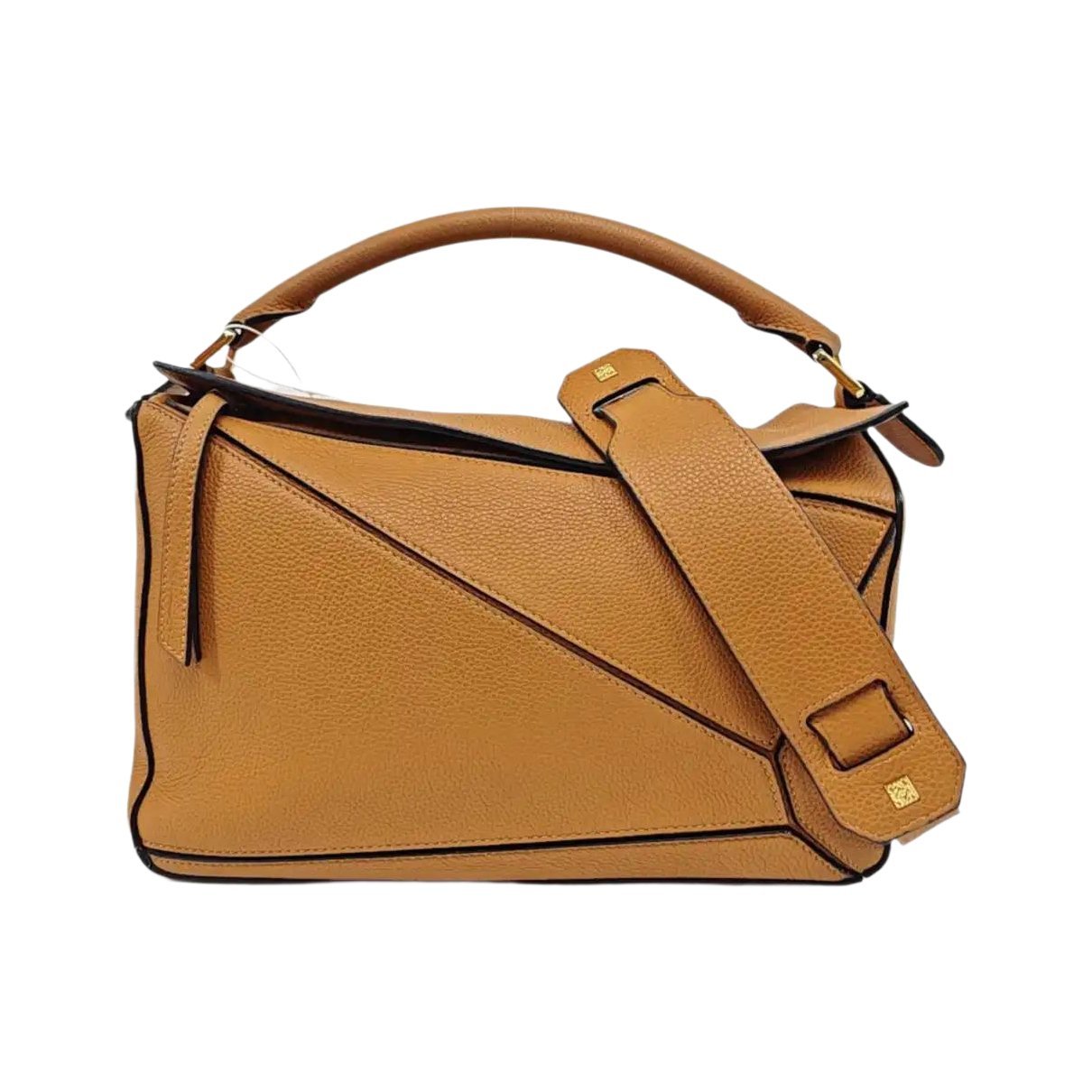 Puzzle leather handbag