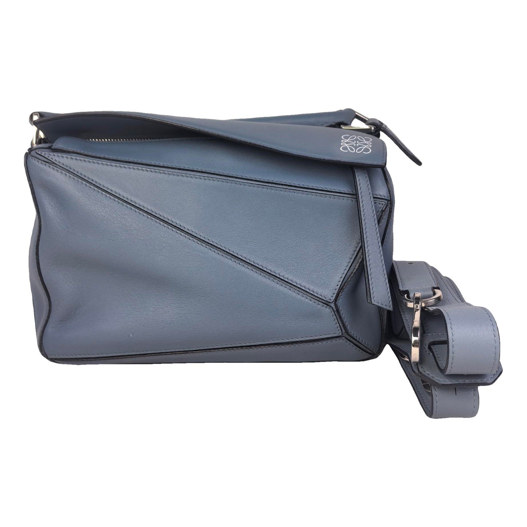Puzzle leather handbag