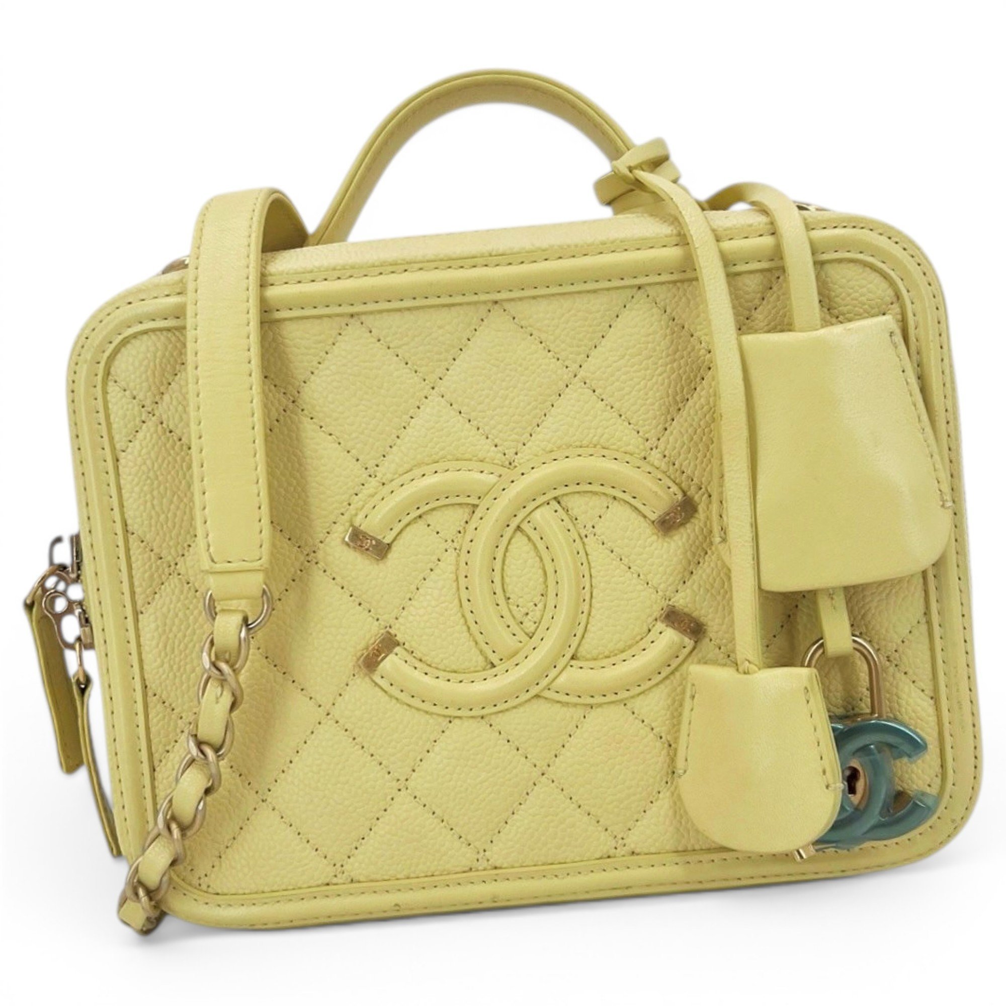 Vanity leather handbag