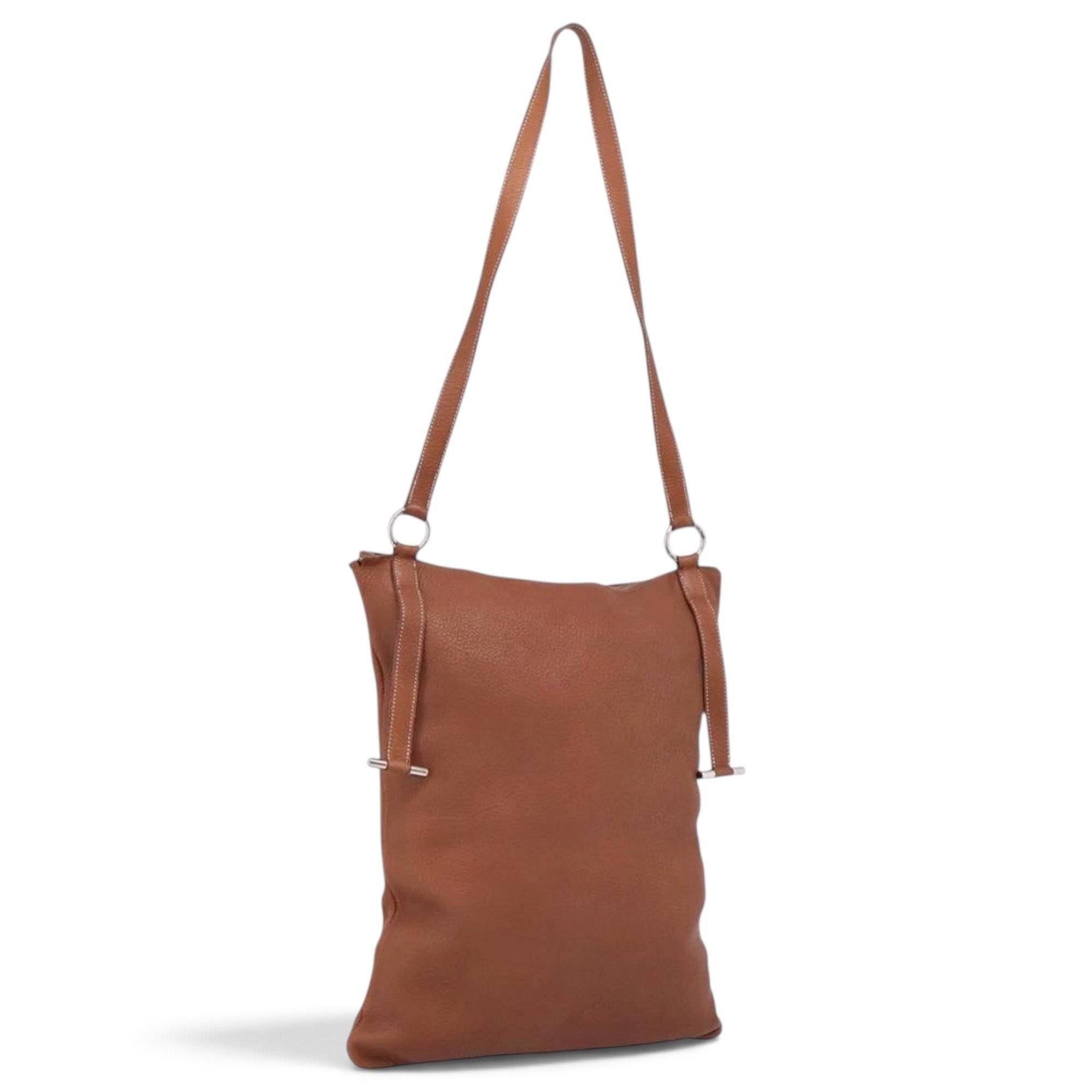 H leather handbag