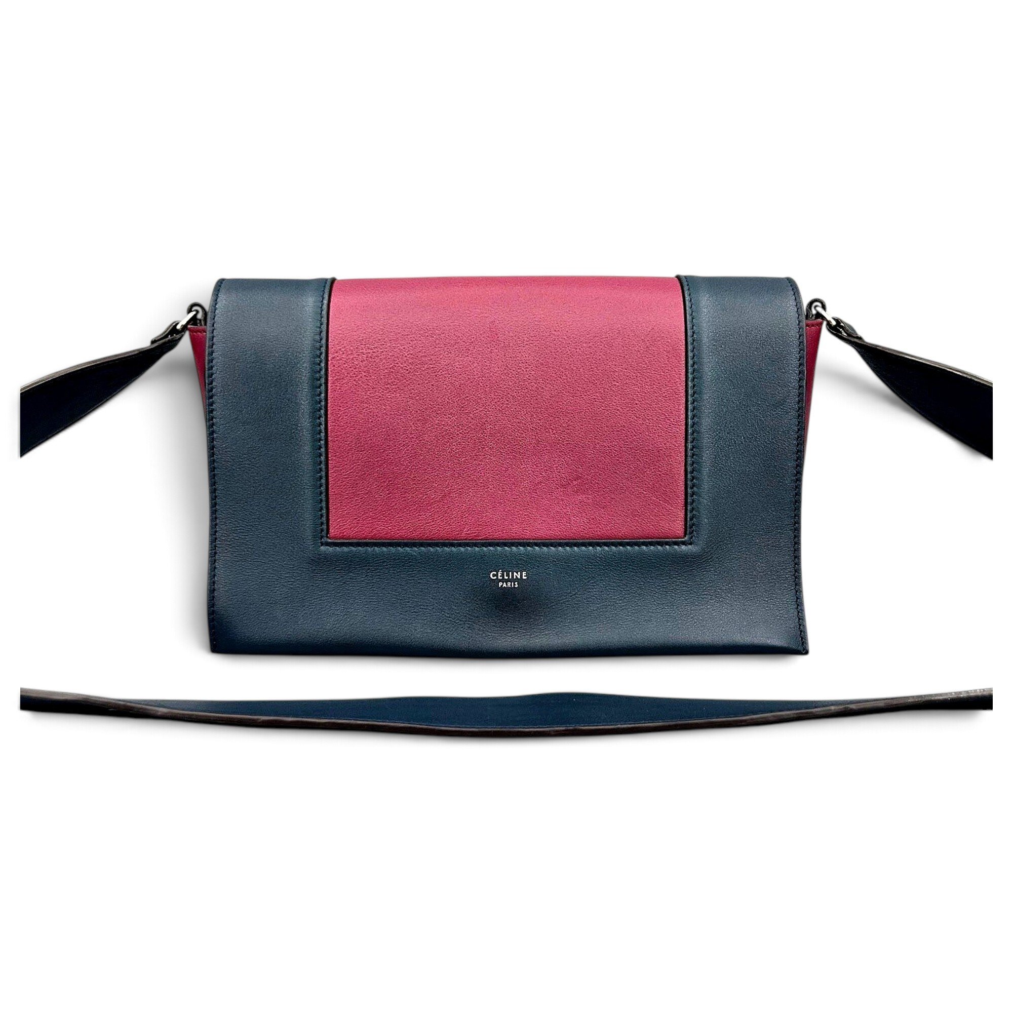 Frame leather handbag