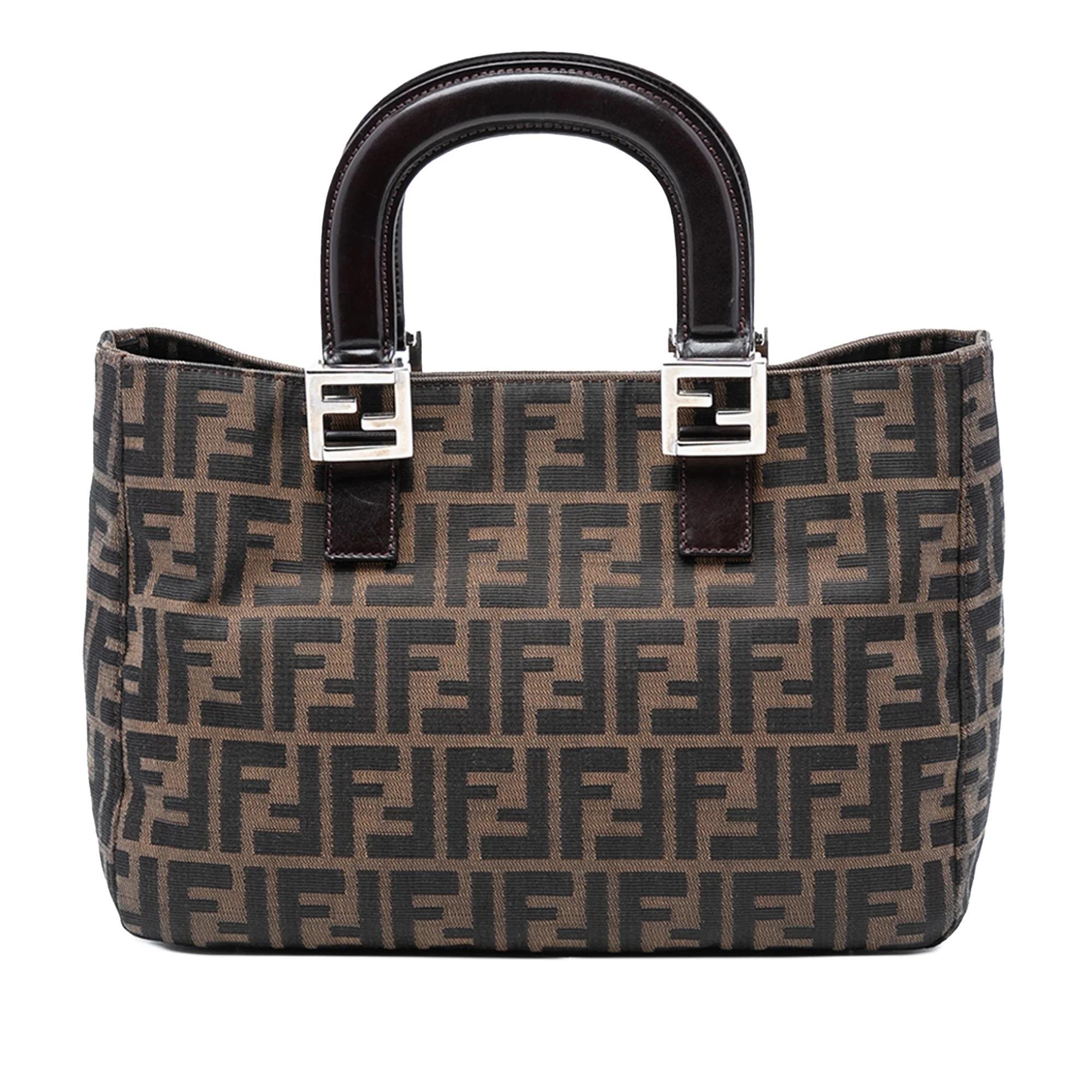 Pocket leather handbag
