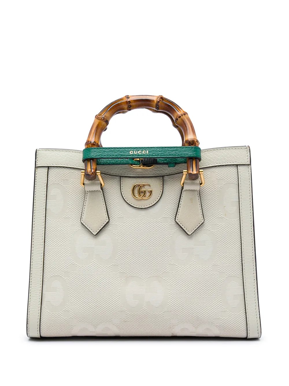 2016-2026 Medium Jumbo GG Canvas Bamboo Diana satchel