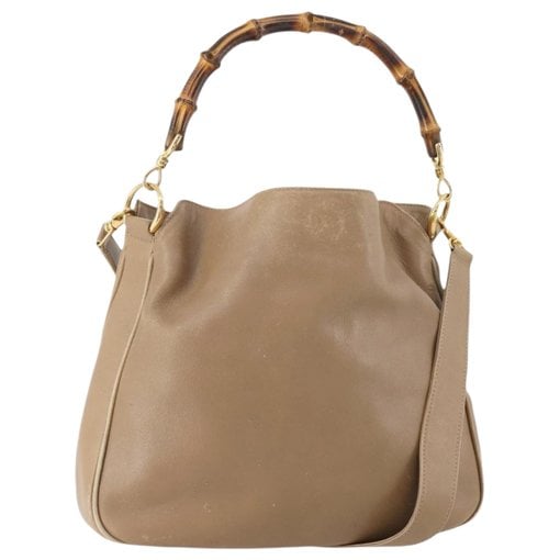 Bamboo leather handbag