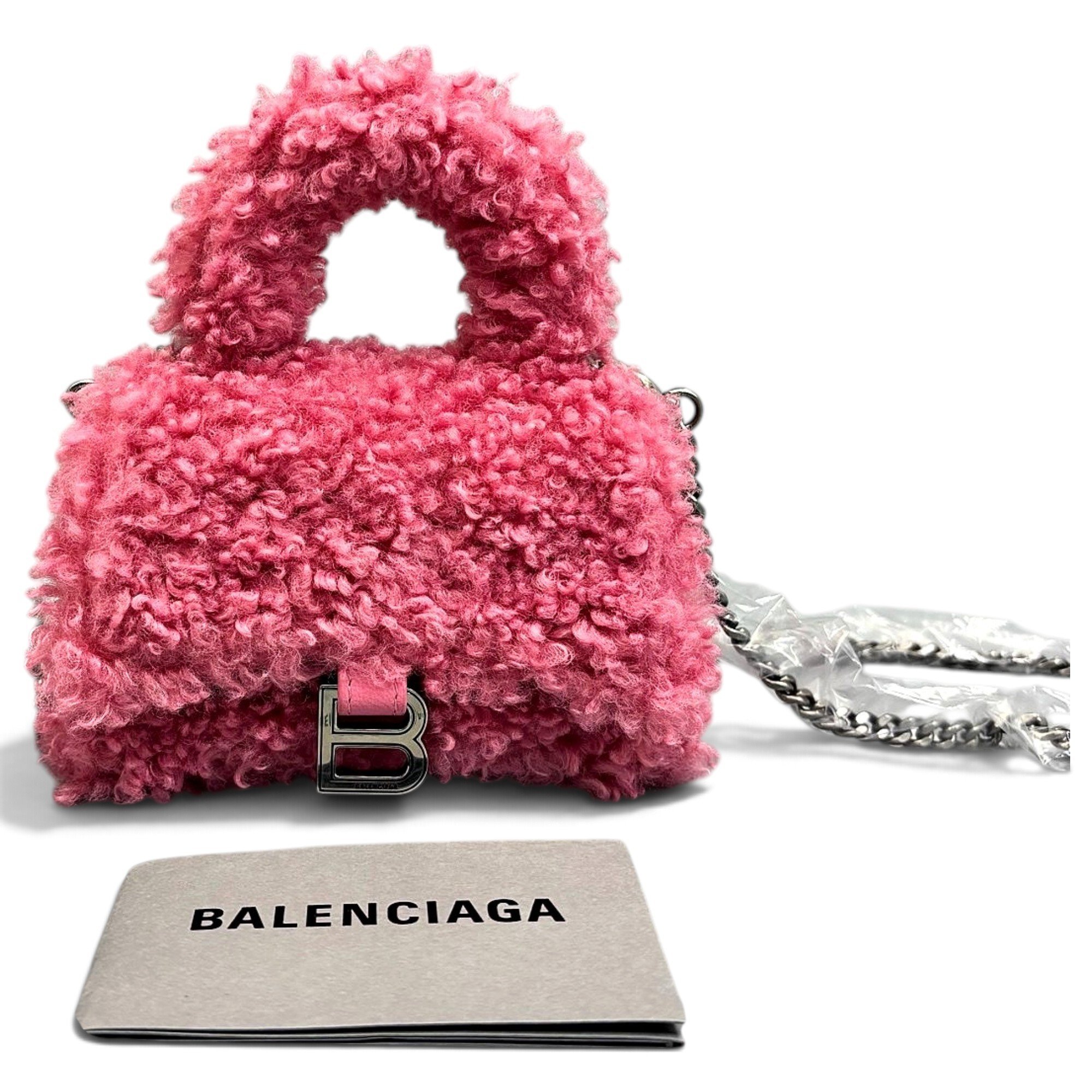 Hourglass leather handbag