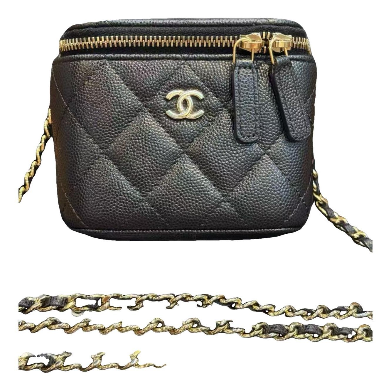 Trendy CC Vanity leather handbag