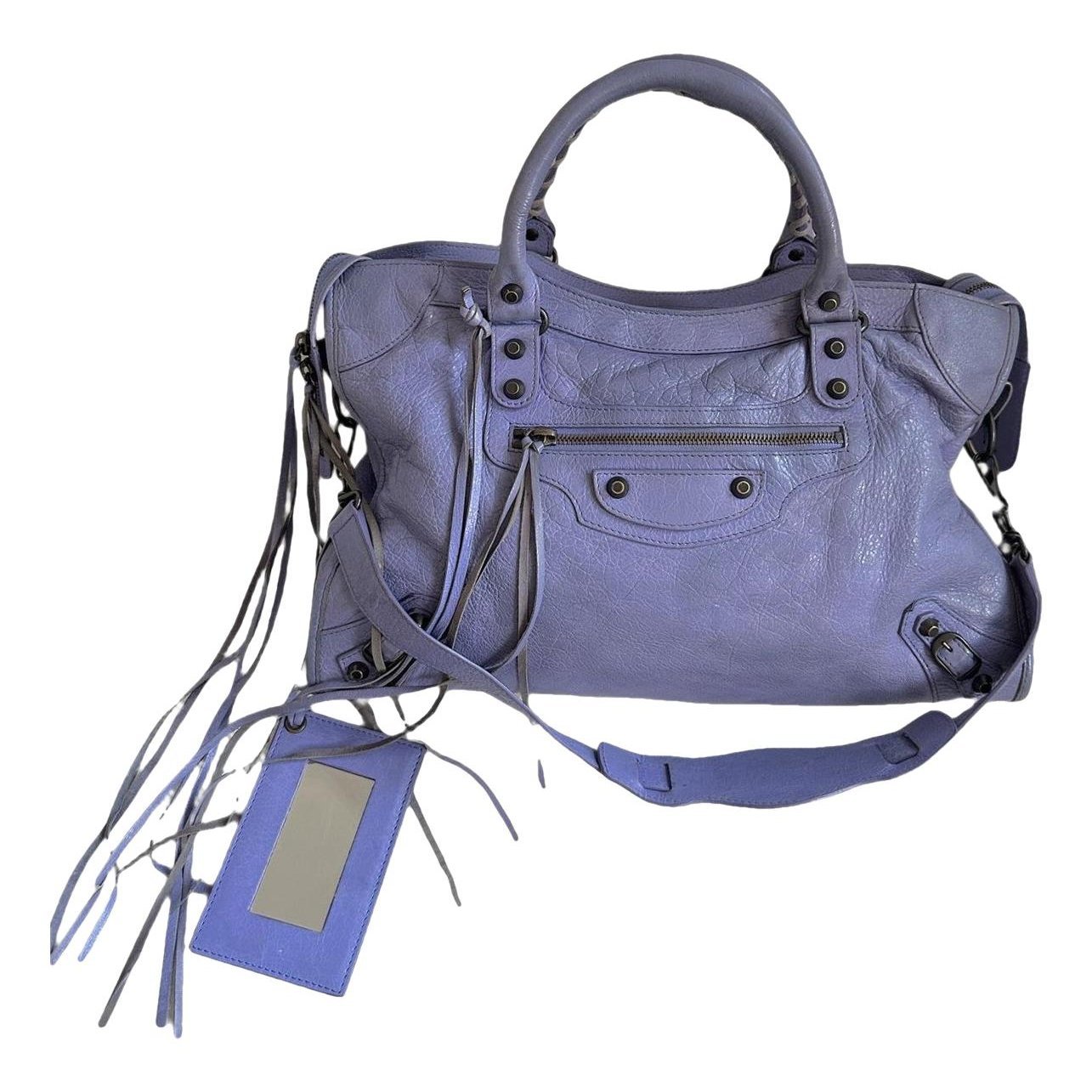 City leather handbag