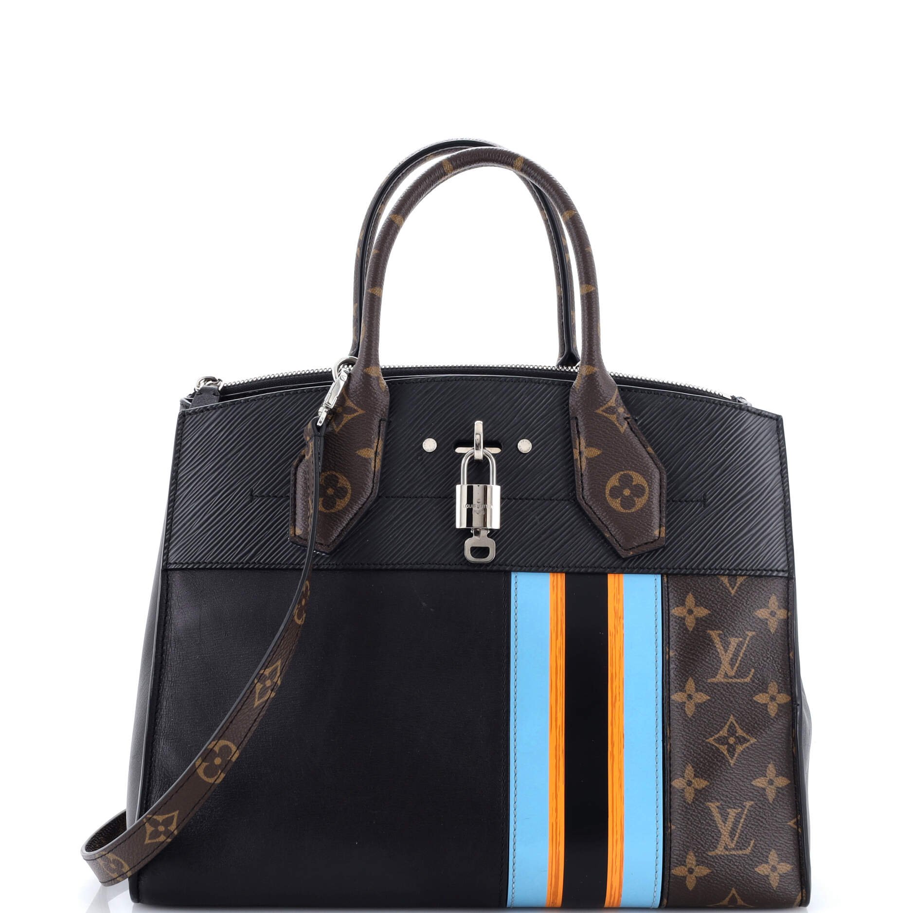 City Steamer Handbag Limited Edition Monogram Canvas and Leather MM