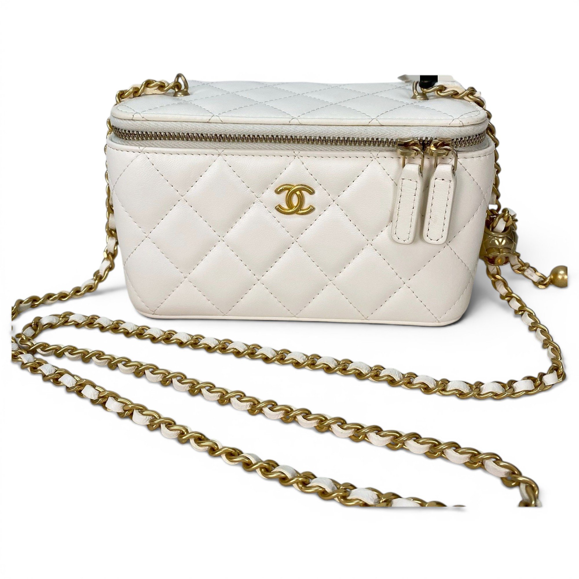 Vanity leather handbag