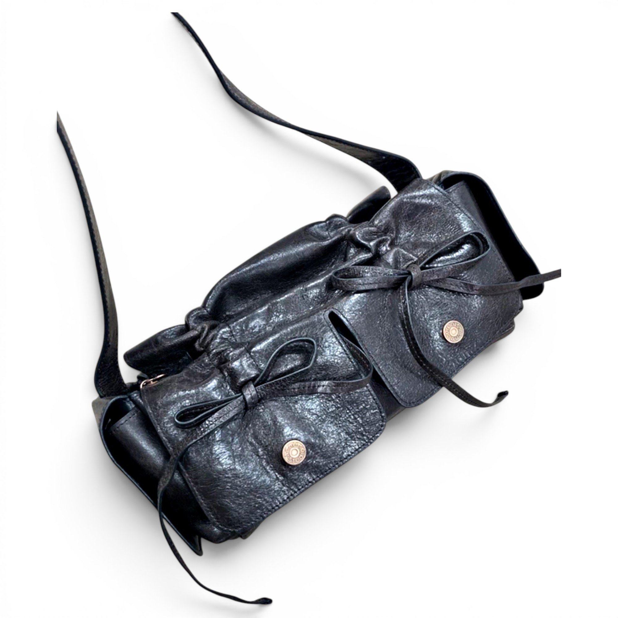 Multipocket leather bag