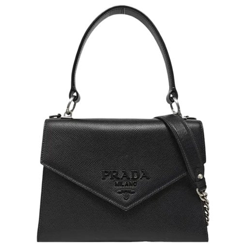 Monochrome leather handbag