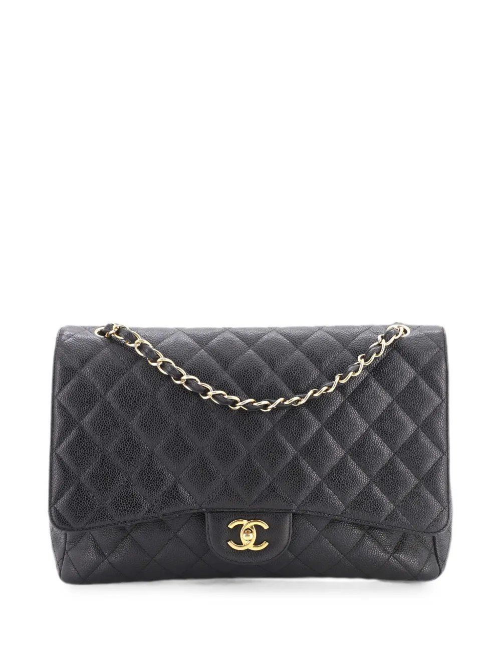 Classic Single Flap Bag Quilted Caviar Maxi shoulder bag