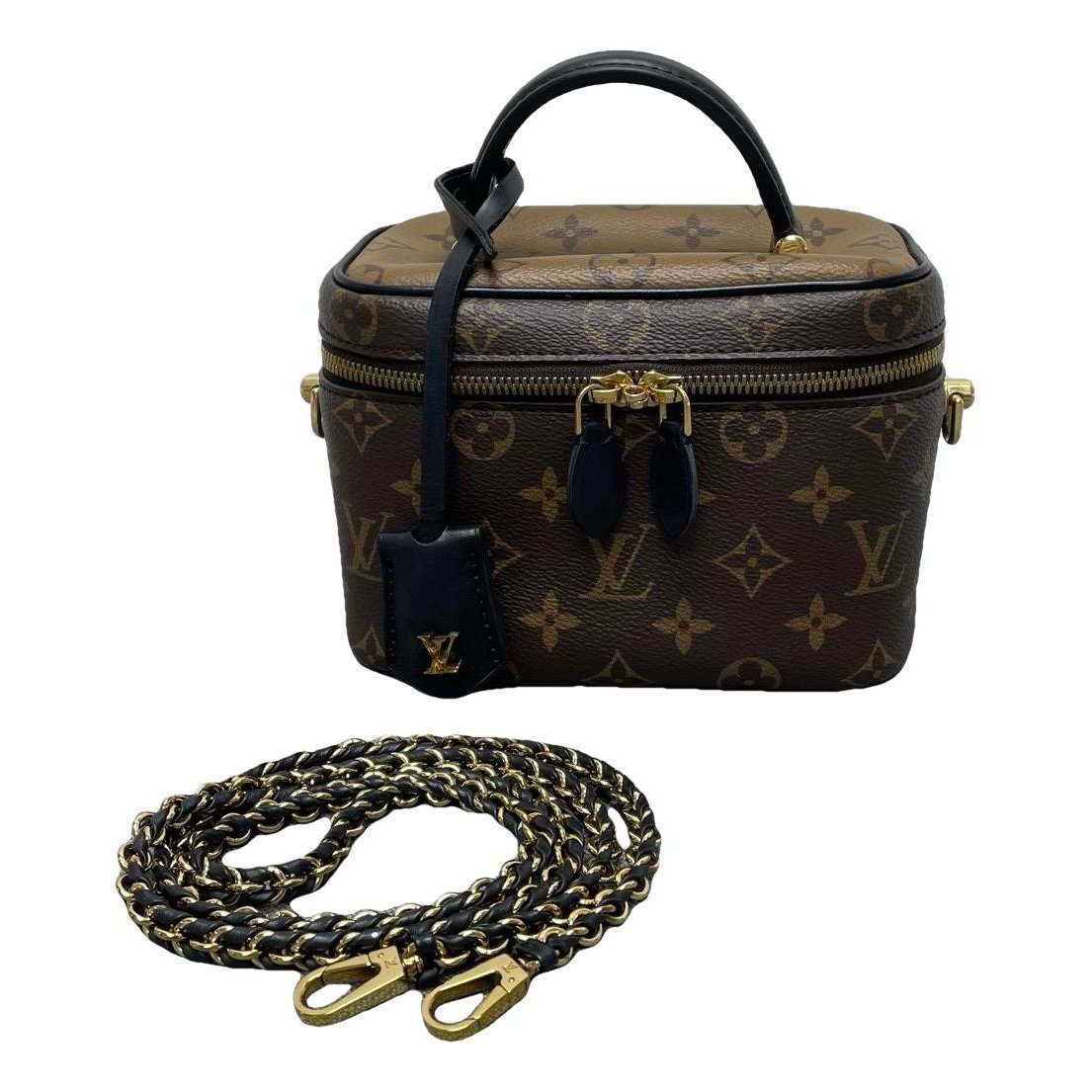 Vanity leather handbag