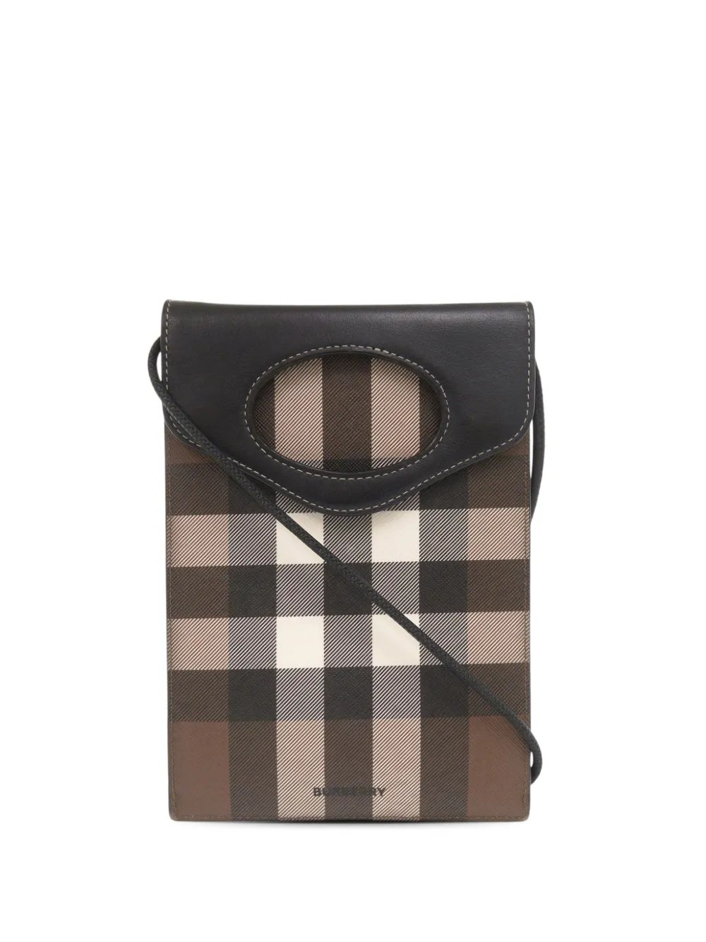 Burberry 2021-2026 Giant Check E Canvas and Calkfskin Pocket Phone Case crossbody bag