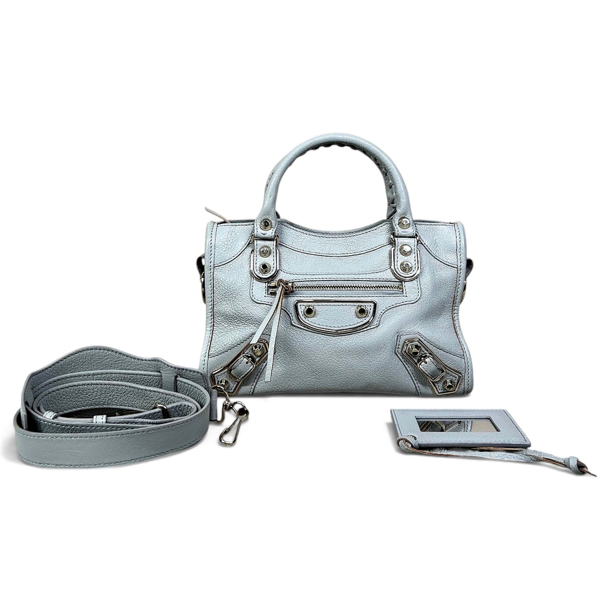 City leather handbag
