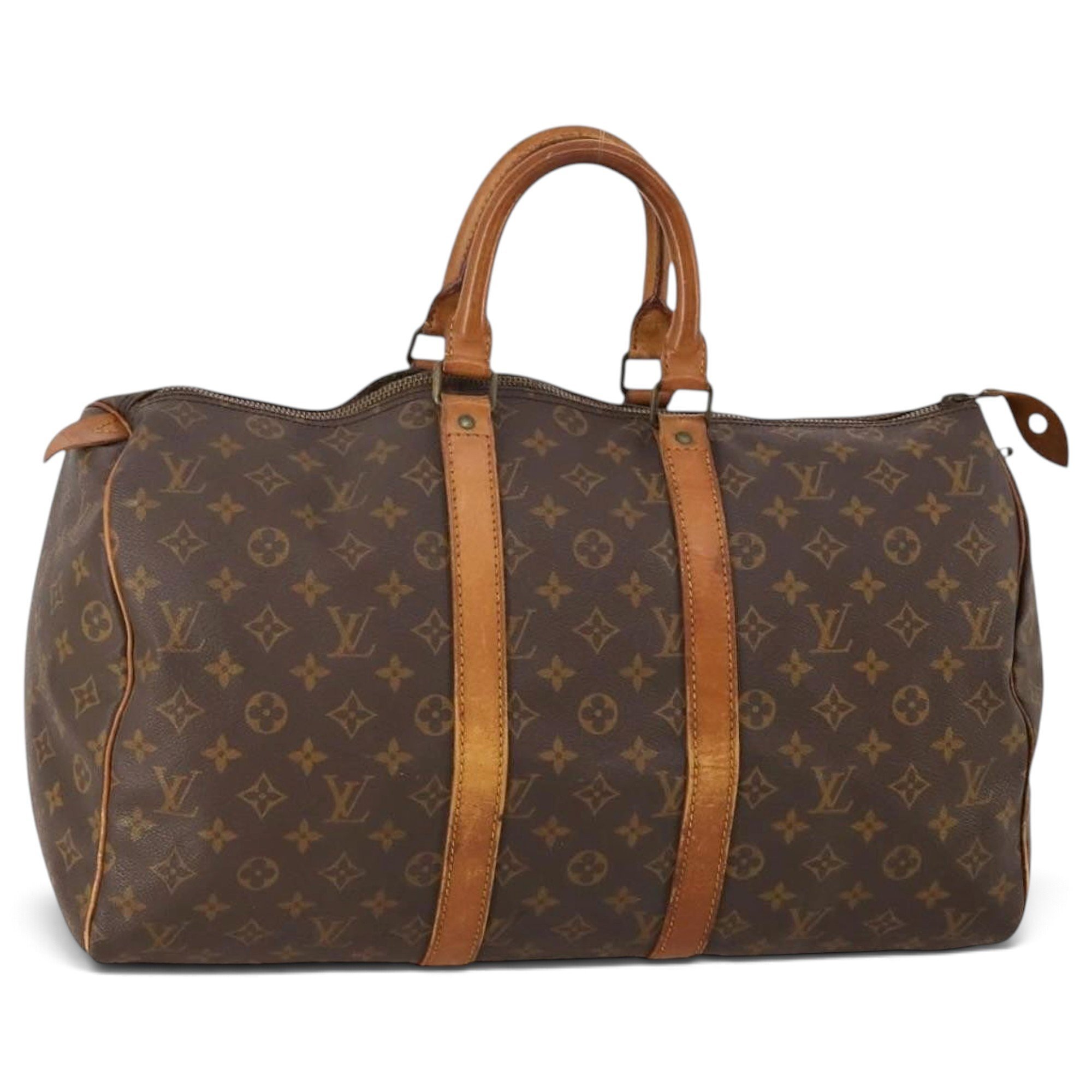 Keepall leather travel bag