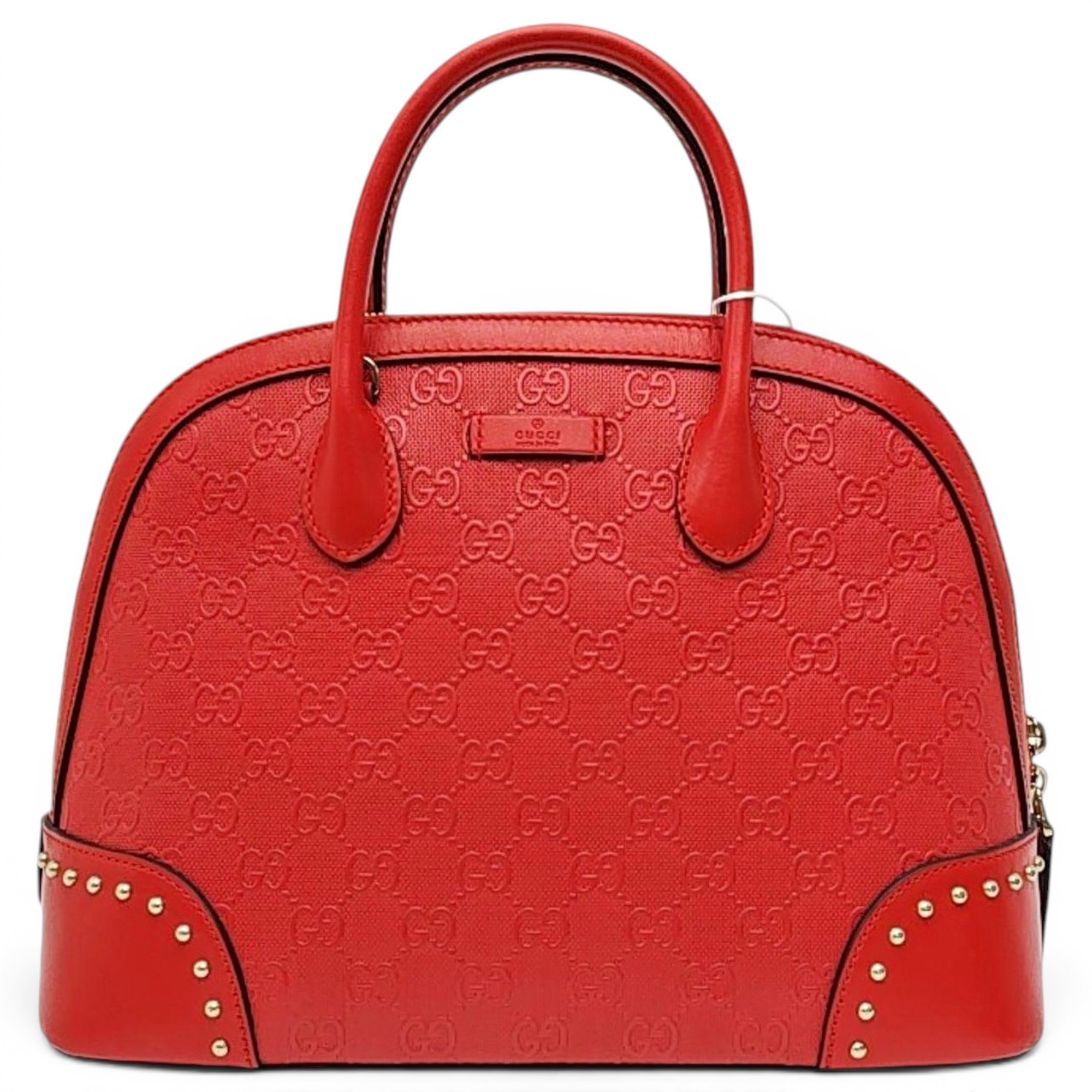 Ophidia Dome Top Handle leather handbag